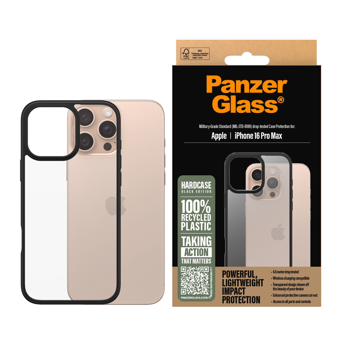 Image of CARE by PanzerGlass Handyhülle "HardCase für Apple iPhone 16 Pro Max" Backcover, Schutzhülle, Handyschutzhülle, Case, Schutzcase, stossfest
