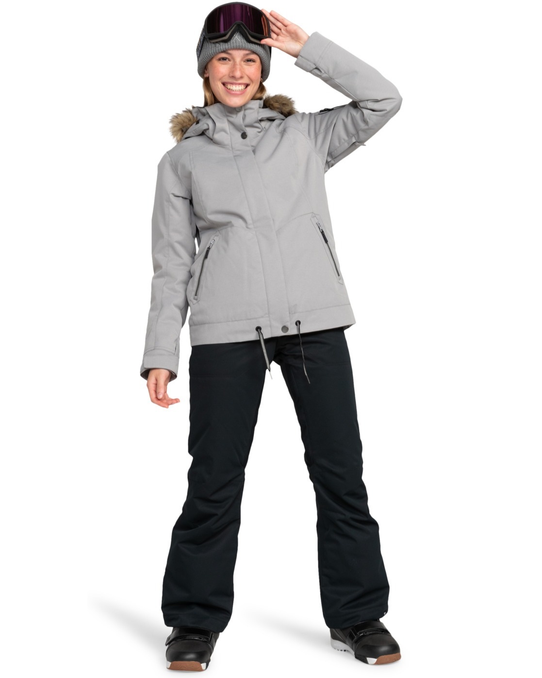 Roxy, Unisex, Snowboardjacke »Meade«, erdgrau, XL, Umweltfreundliches Material: Schaftgewebe...