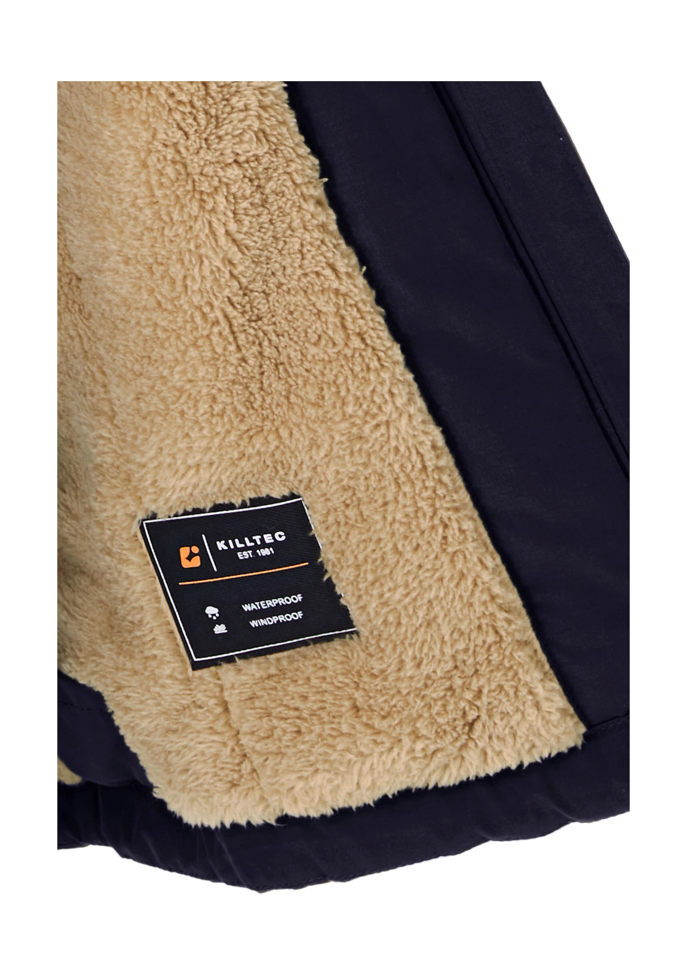 Killtec Funktionsjacke »KOW 377 BYS JCKT«, Wasserdichte Funktionsjacke mit Kapuze, warmem Futter und Kinnschutz