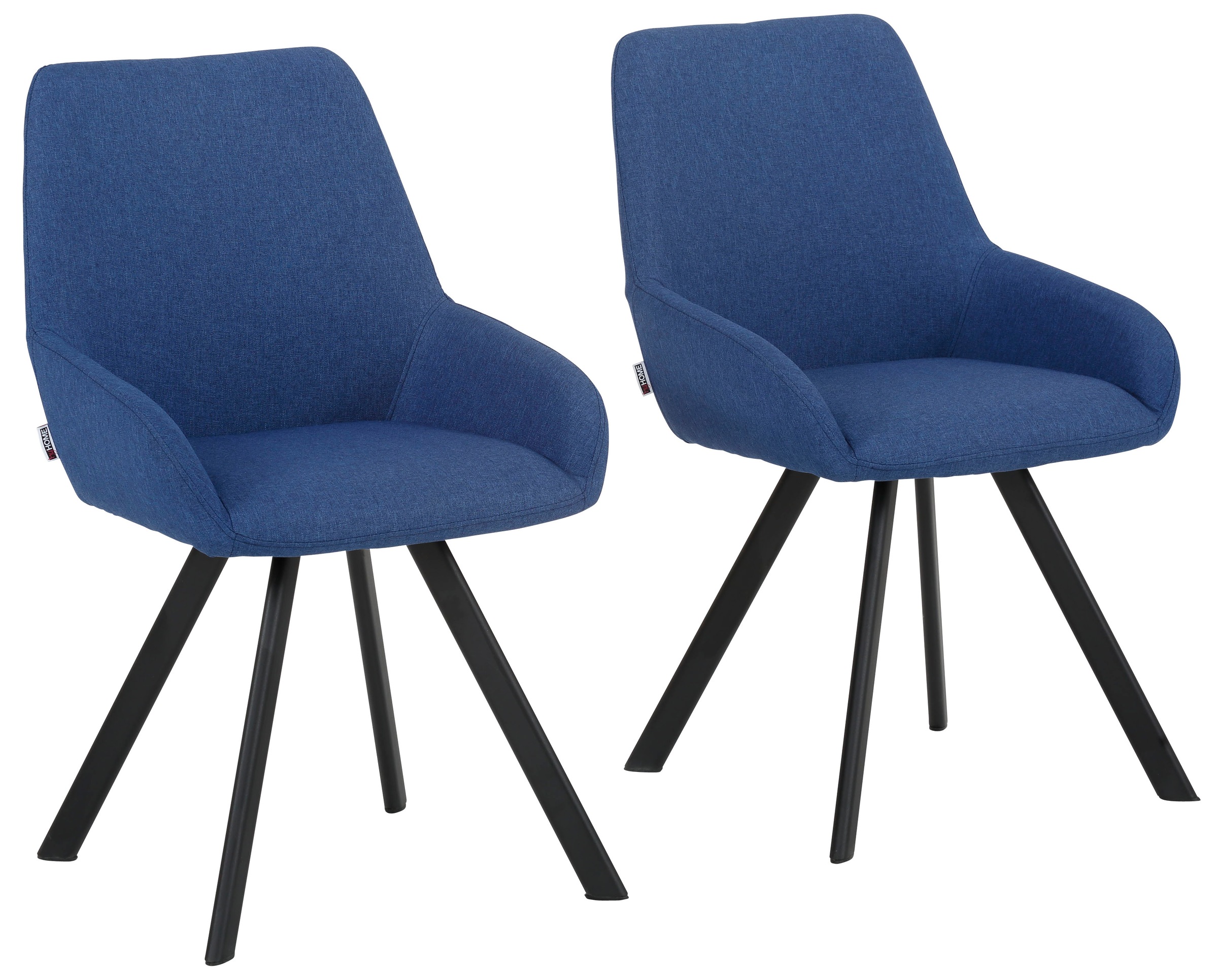 Image of my home Esszimmerstuhl »Sandra«, Webstoff, im 2er Set, mit schwarzen Metallbeinen, in verschiedenen Farbvarianten erhältlich, Sitzhöhe 47 cm bei Ackermann Versand Schweiz