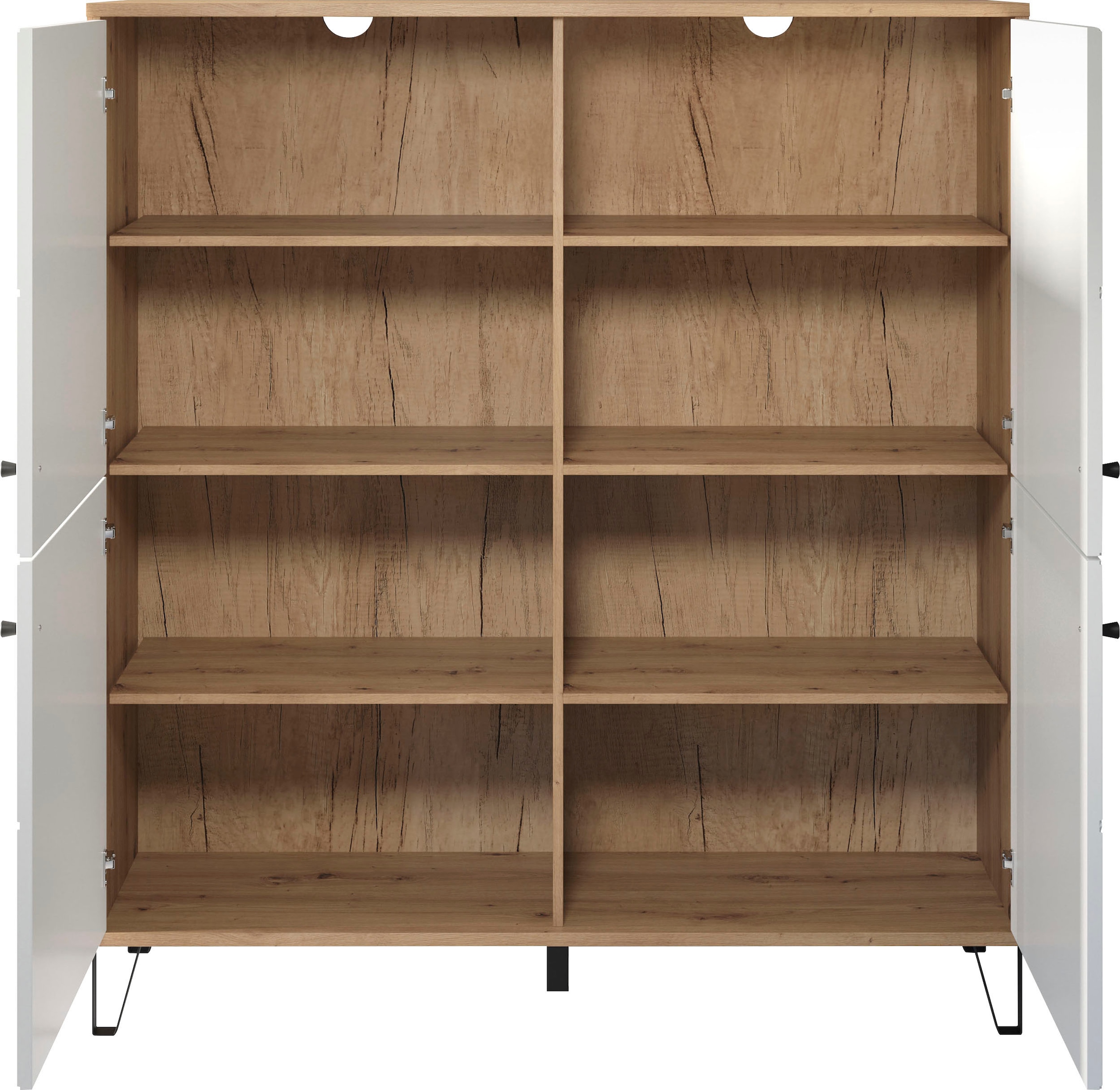 Home affaire Buffet haut »Tarragona« Highboard mit 4 Türen & Soft-Close - (B/T/H) 123/40/136 cm