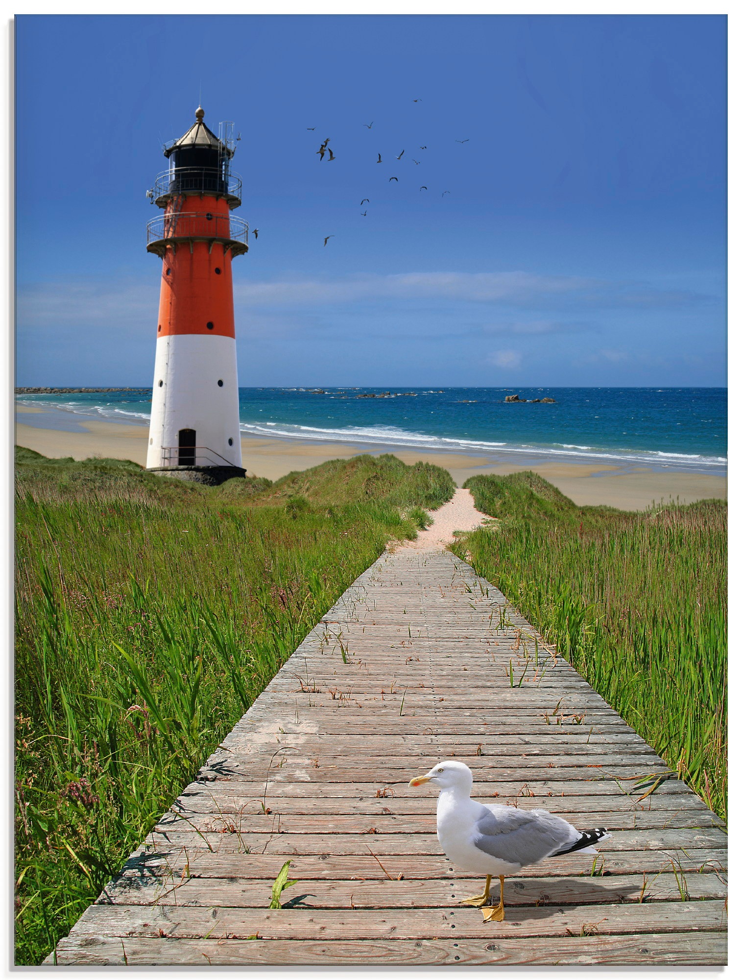 Image of Artland Glasbild »Der Weg zum Meer«, Gebäude, (1 St.) bei Ackermann Versand Schweiz