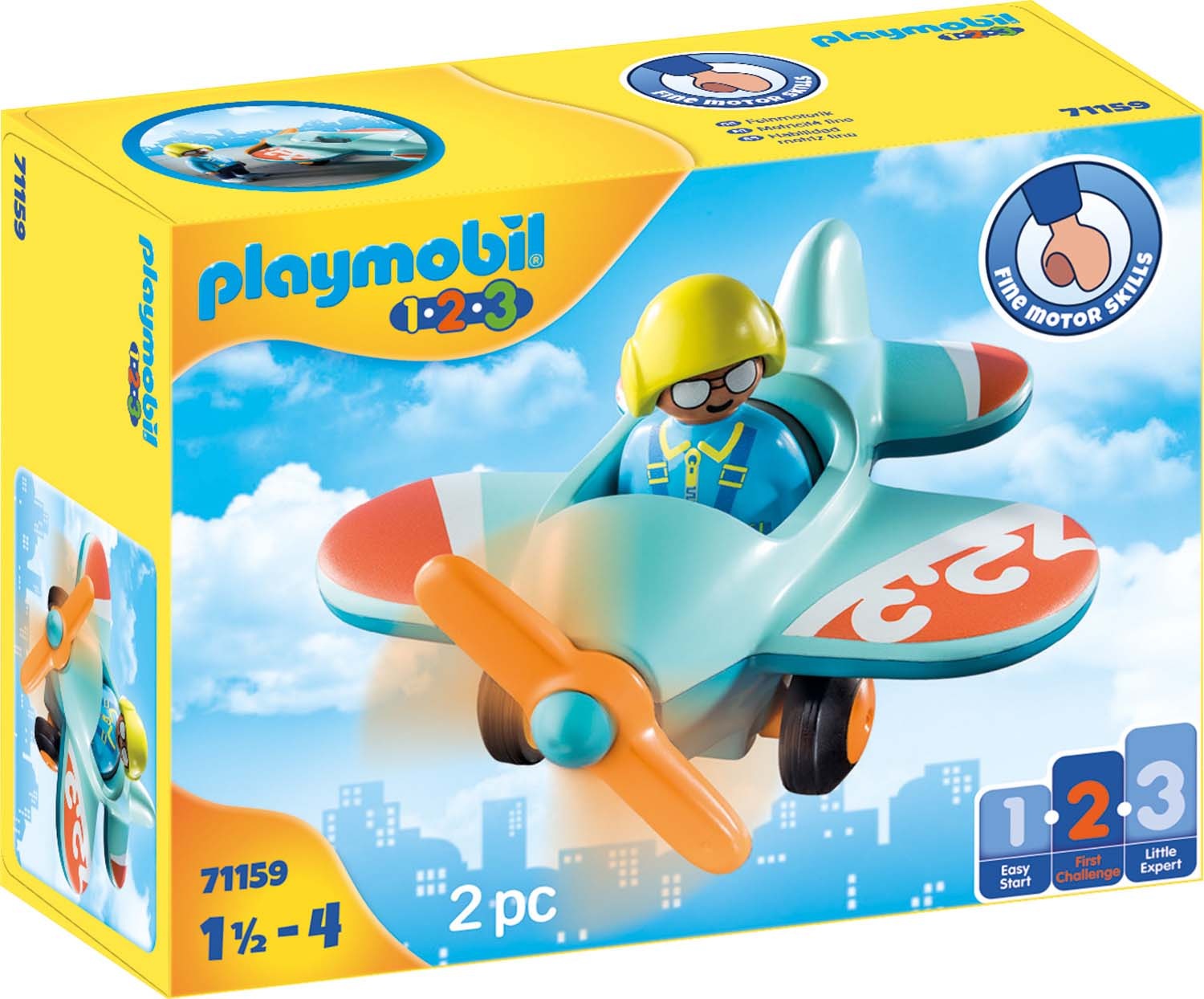 Image of Playmobil® Konstruktions-Spielset »Flugzeug (71159), Playmobil 1-2-3«, (2 St.), Made in Europe bei Ackermann Versand Schweiz