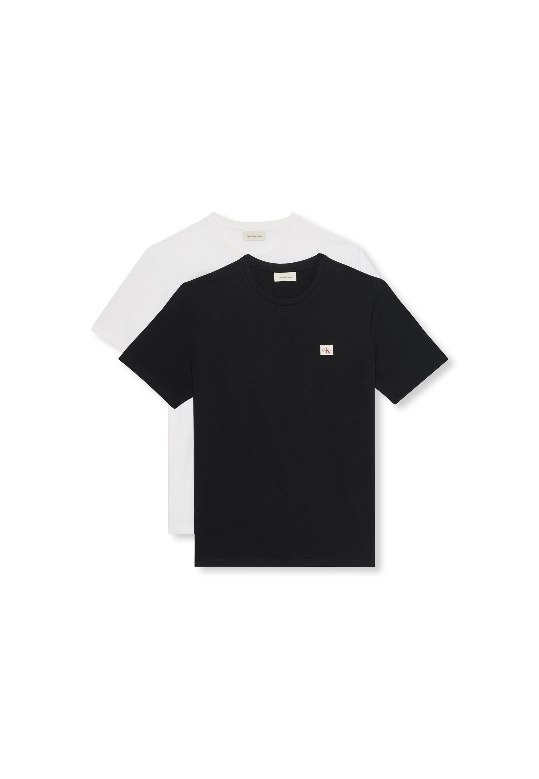 Calvin Klein Jeans T-Shirt »SS BADGE TEE 2 PACK« Packung, 2er-Pack, 2 Stk. Mit Rundhalsausschnitt