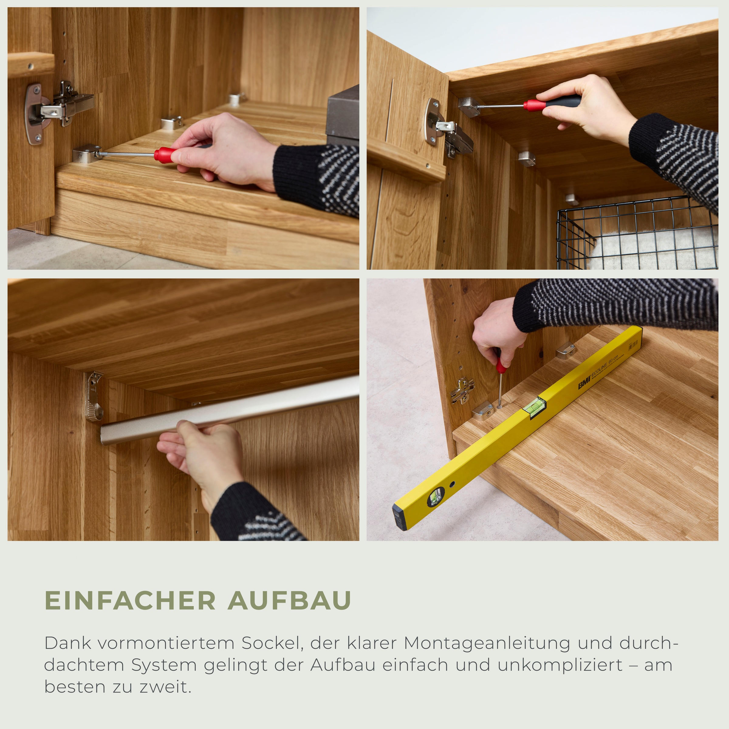 Home affaire Armoires à vêtements »Azelie, aus Wildeiche« Massivholz-Kleiderschrank, im 50 cm Raster planbar