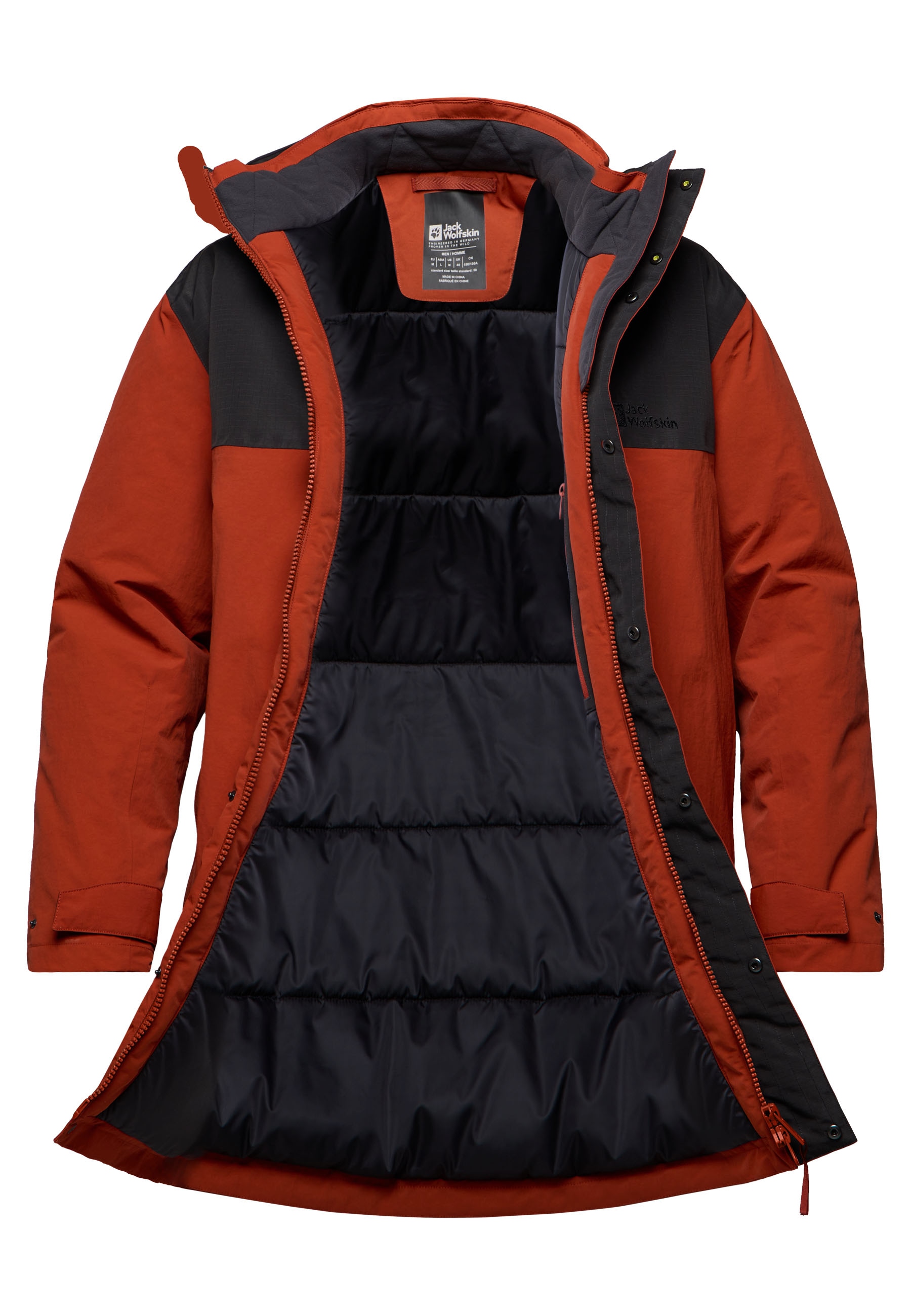 Jack Wolfskin Funktionsparka »GLETSCHERSEE«, mit Kapuze, Wärmend, wasserdicht, Übergangsjacke
