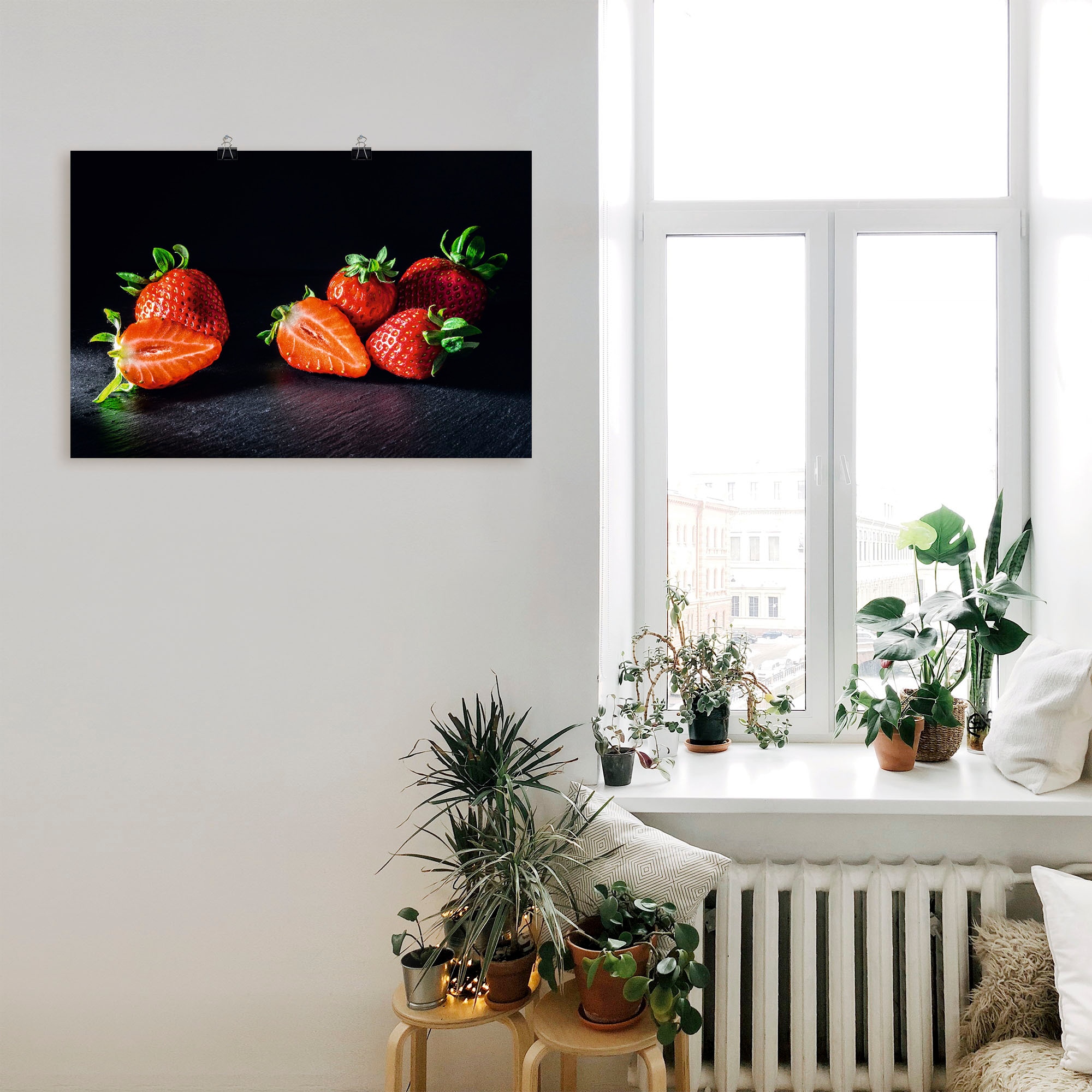 Artland Wandbild »Erdbeeren, süss und fruchtig«, Obst Bilder, (1 St.), als Leinwandbild, Poster in verschied. Grössen