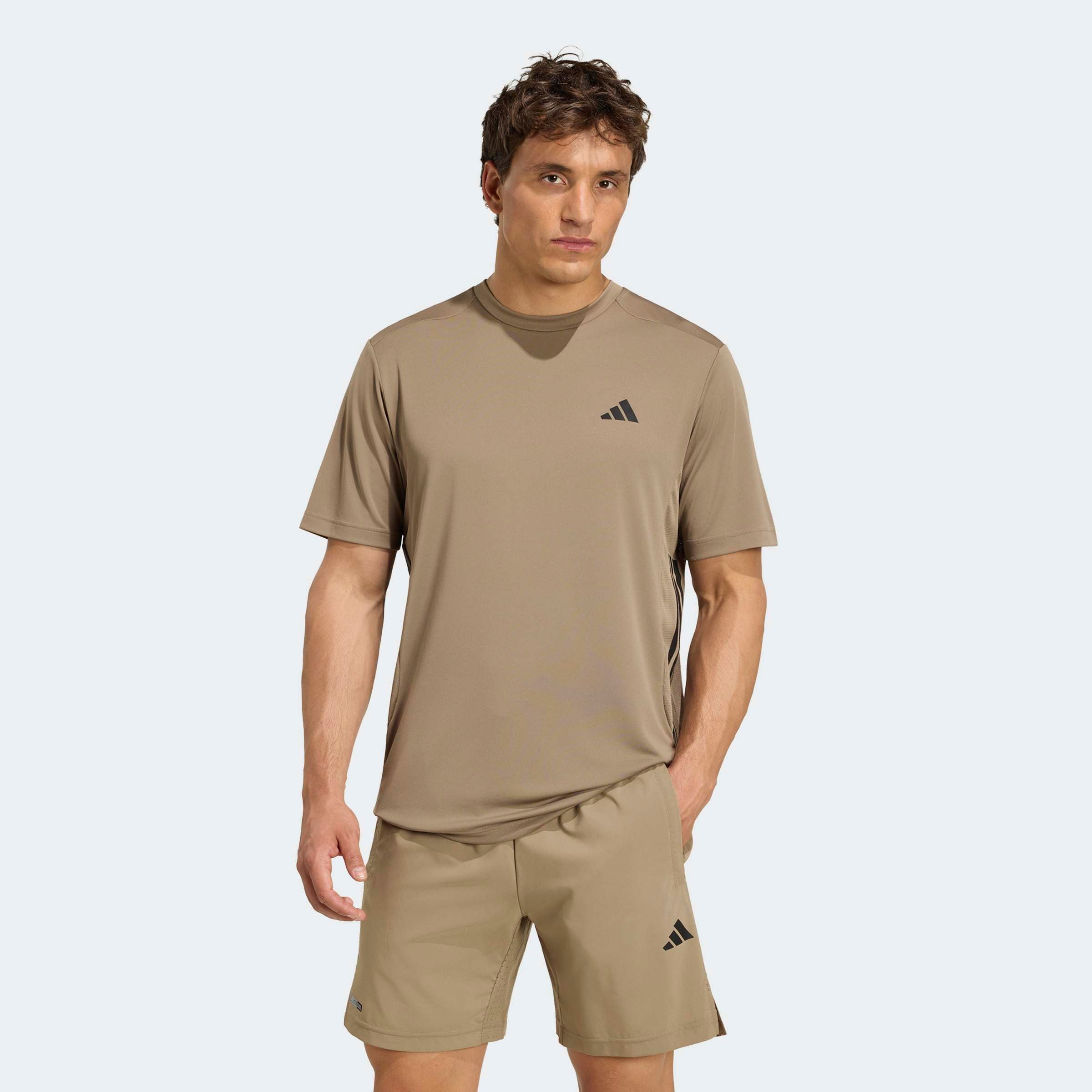 Image of adidas Performance T-Shirt "TECH ESSENTIALS WORKOUT 3-STREIFEN"