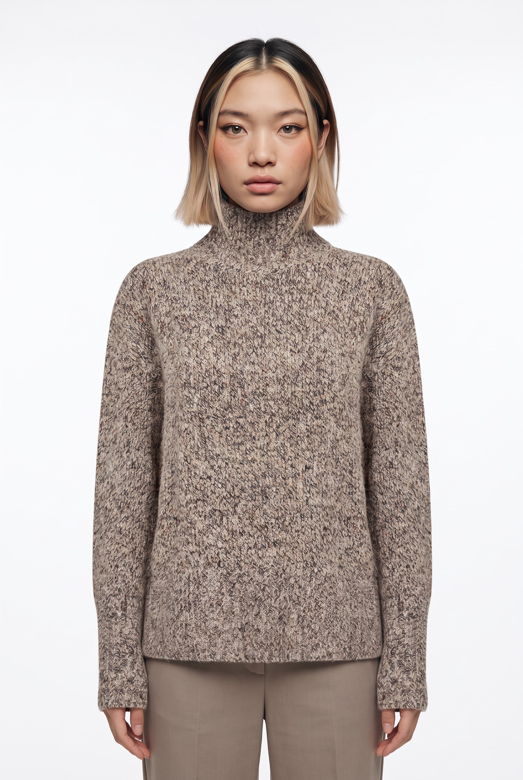 Image of soyaconcept Strickpullover "SC-HALINA YD 2" Materialmix mit Wolle