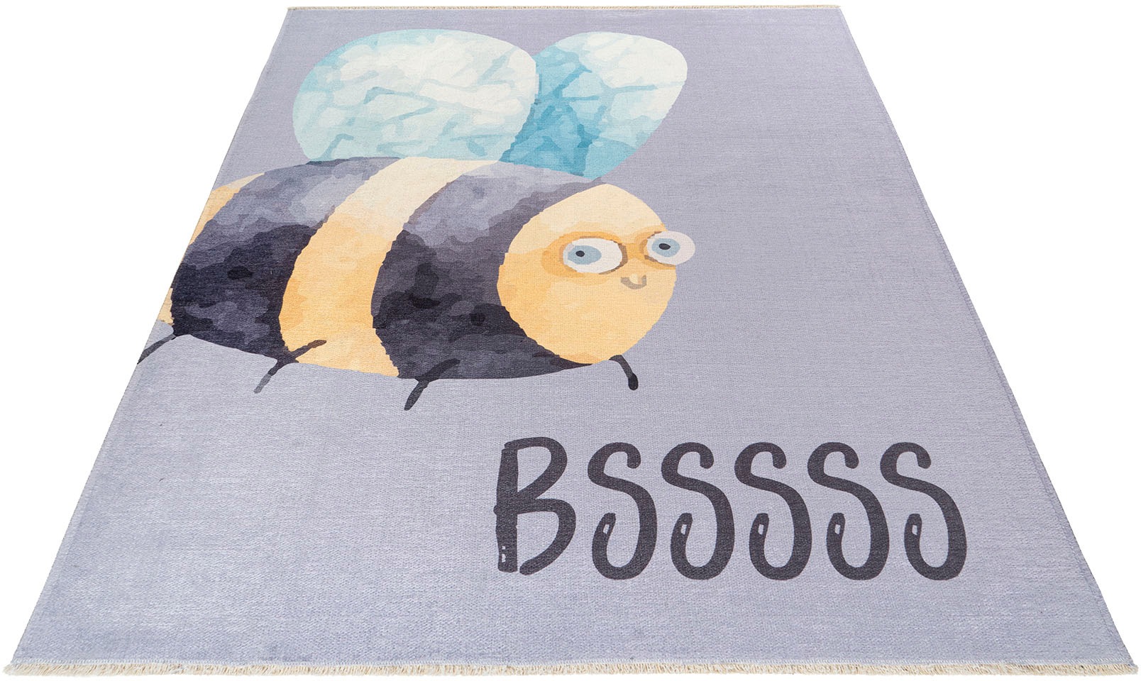 Image of Obsession Kinderteppich »My Greta 610«, rechteckig, 6 mm Höhe, Kurzflor, Motiv Hummel, mit Fransen, Kinderzimmer bei Ackermann Versand Schweiz