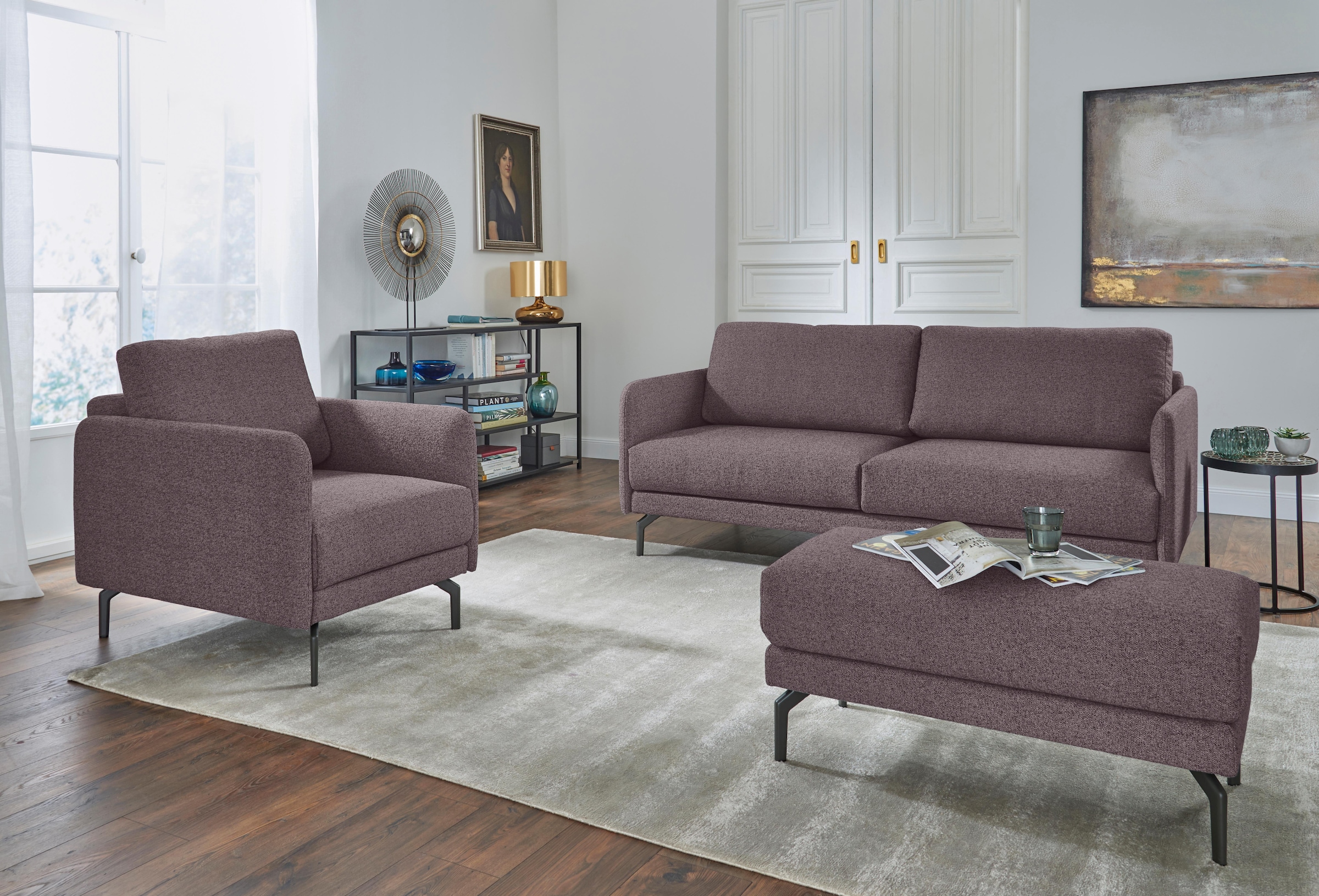 Creation BY ROLF BENZ 2-places »CR.450, Designsofa, Loungesofa« accoudoir très étroit, pieds en aluminium moulé en gris ombre, largeur 150 cm