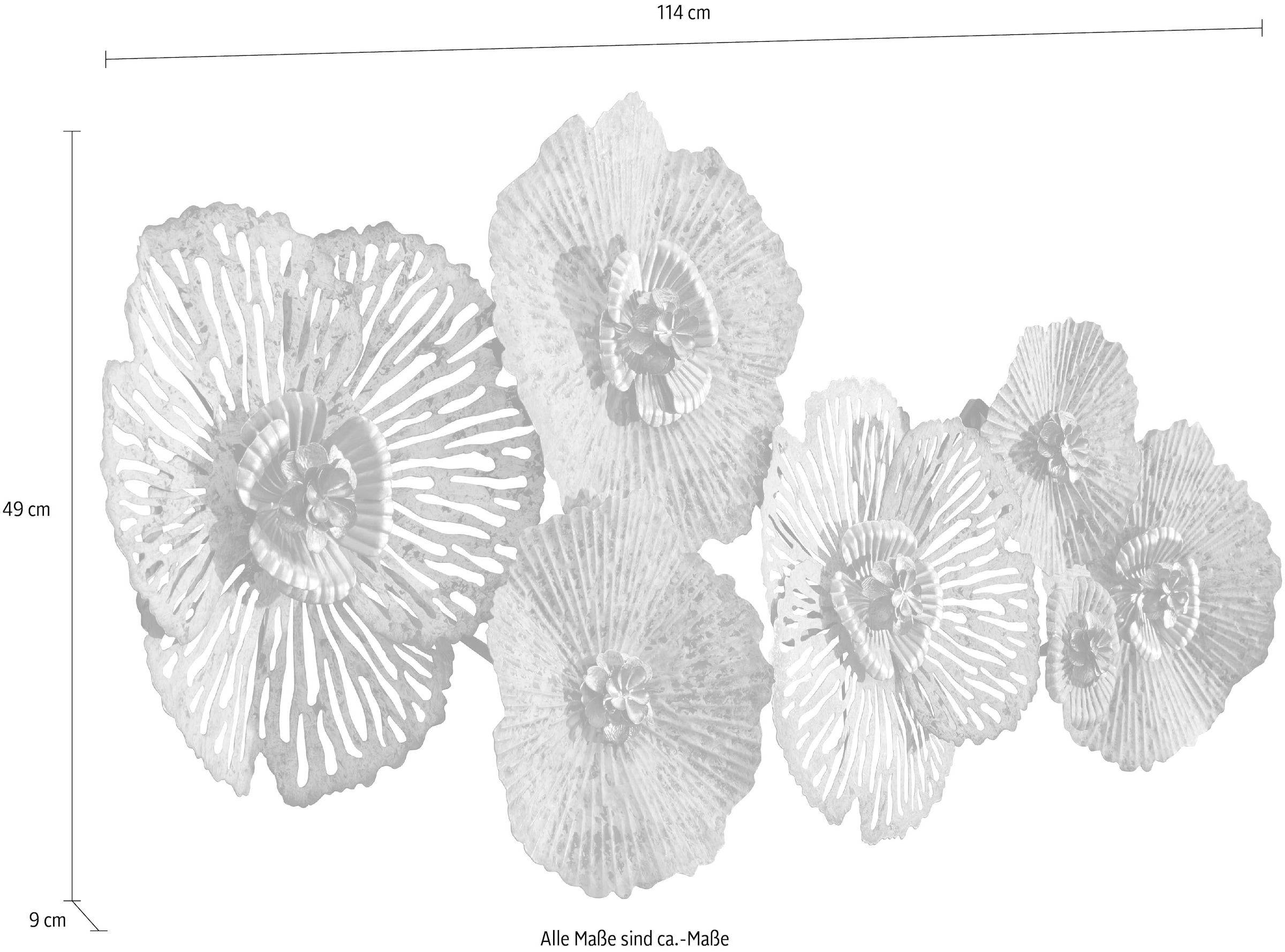 Home aus affaire Blüten ♕ Metall, »Blüten«, aus auf Wanddeko, 7 Wanddekoobjekt versandkostenfrei bestehend