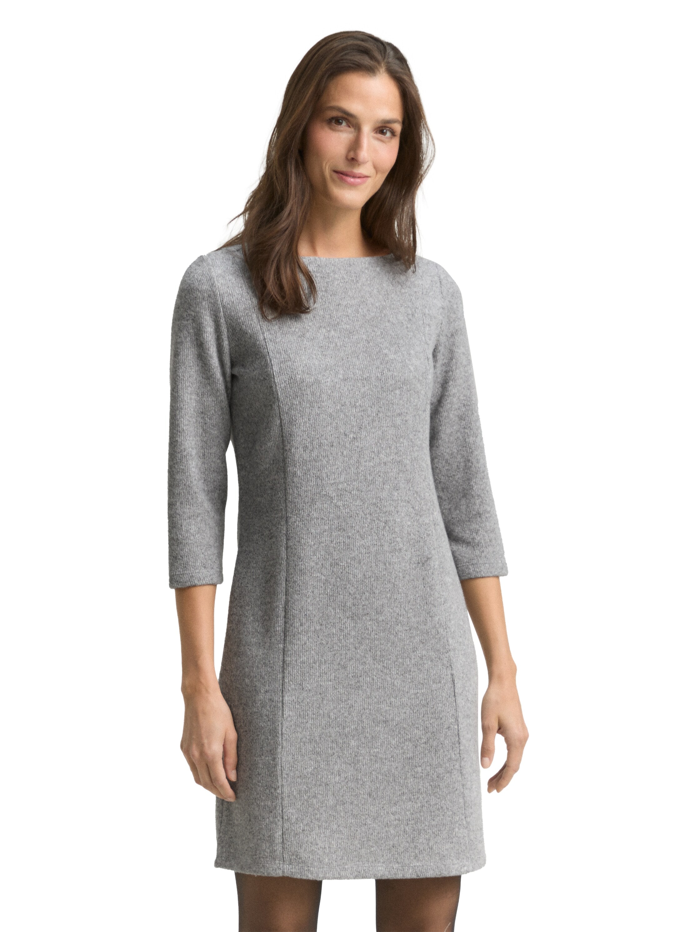 Image of TOM TAILOR Strickkleid Ohne Taschen 3/4-Arm, Midi-Länge