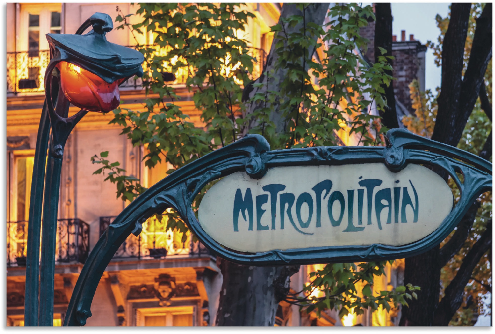 Image of Artland Wandbild »Jugendstil-Eingang zu Metro-Station«, Schilder, (1 St.), in vielen Grössen & Produktarten - Alubild / Outdoorbild für den Aussenbereich, Leinwandbild, Poster, Wandaufkleber / Wandtattoo auch für Badezimmer geeignet bei Ackermann Versand 