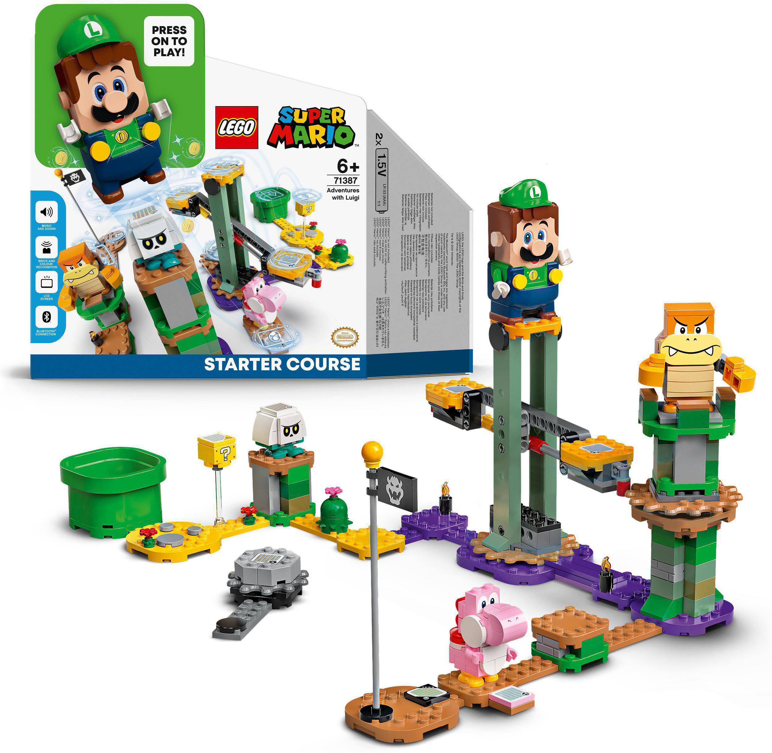 Image of LEGO® Konstruktionsspielsteine »Abenteuer mit Luigi – Starterset (71387), LEGO® Super Mario«, (280 St.), Made in Europe bei Ackermann Versand Schweiz