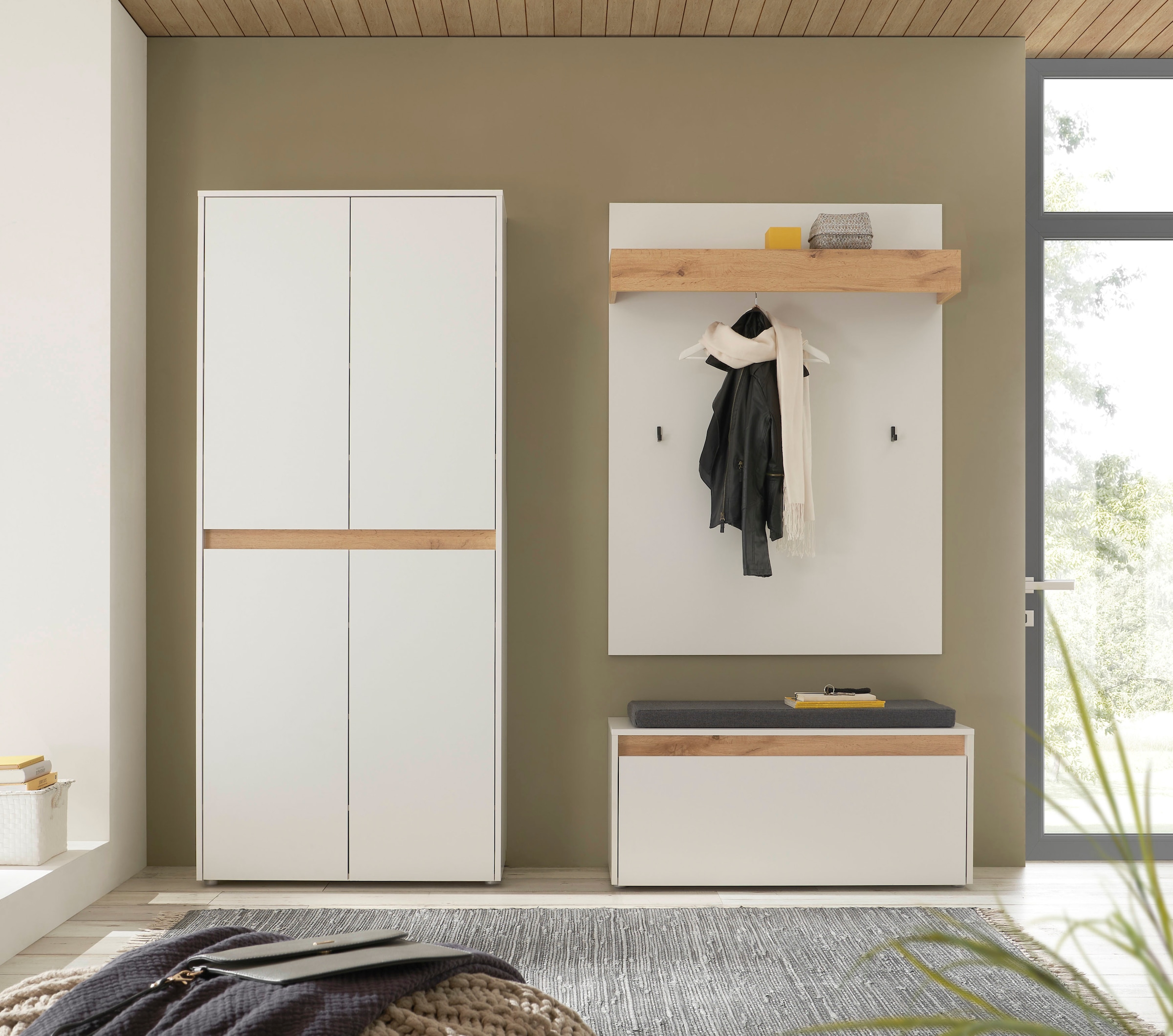 INOSIGN Garderoben-Set »City/Giron, moderne Garderobe, viel Stauraum, ca. 40 Schuhe« Set, 3 Stk. tlg.