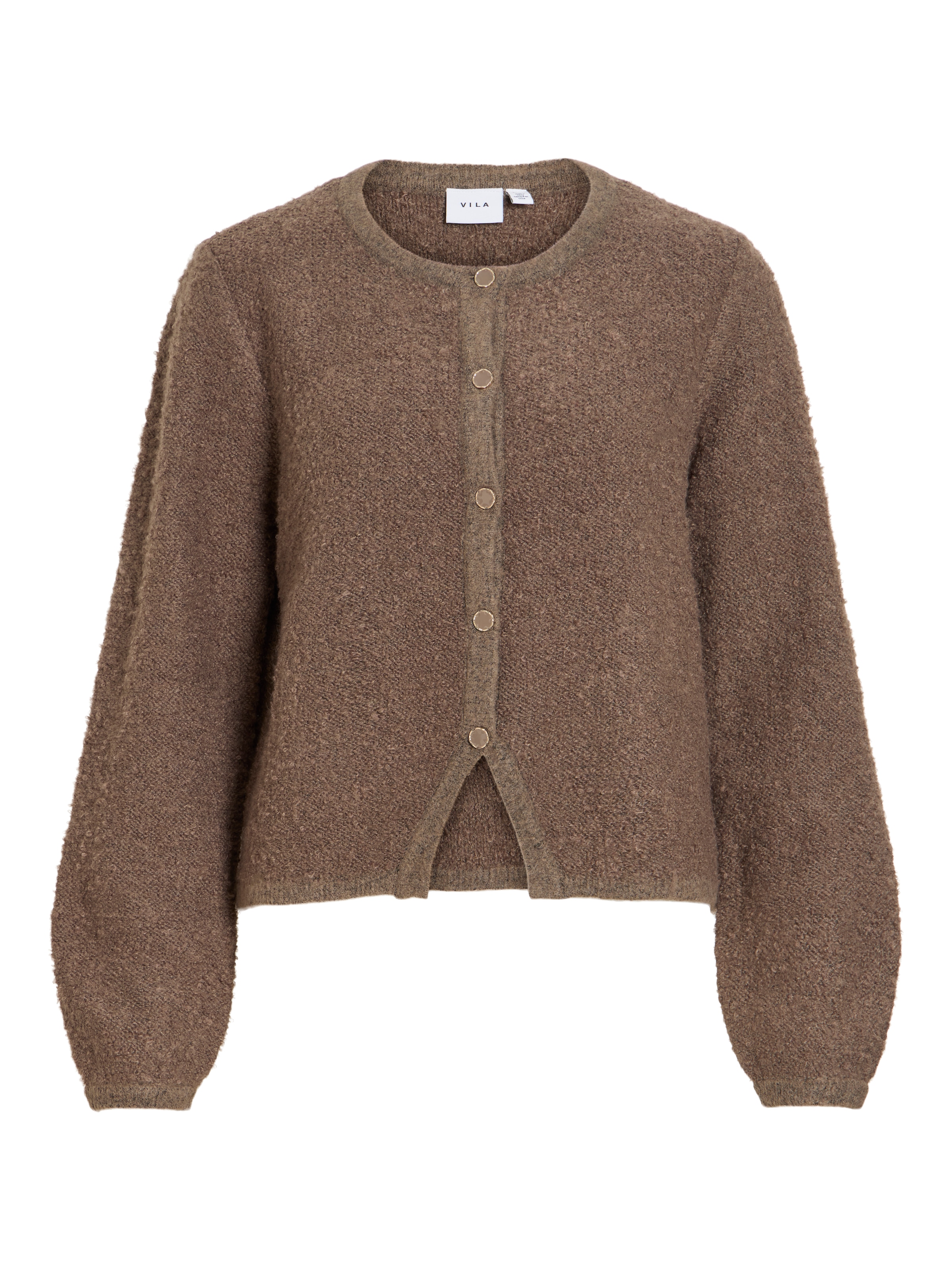 Vila Strickjacke »VIPIGGA O-NECK L/S KNIT JACKET NOOS« Materialmix