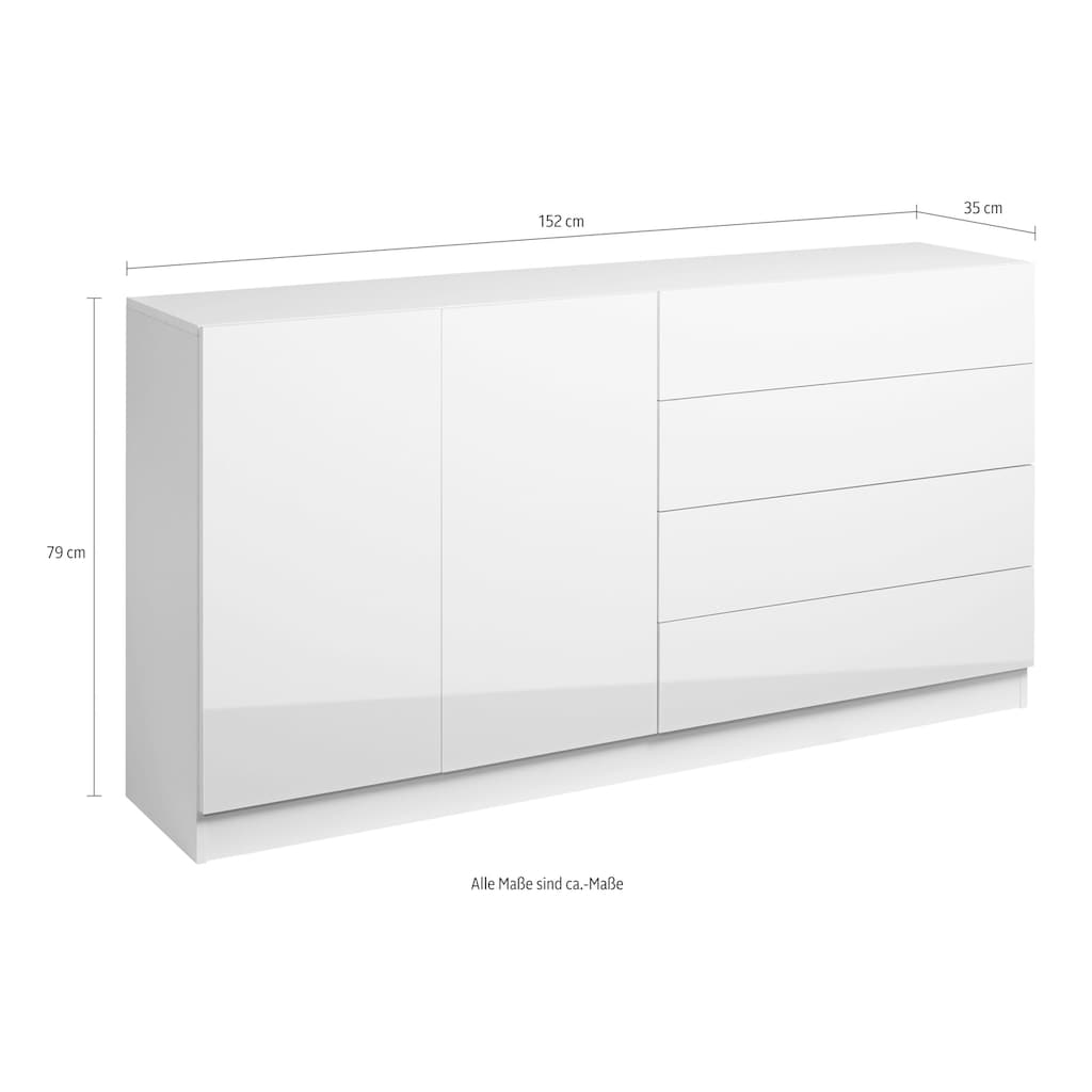 borchardt Möbel Sideboard »Vaasa«, Breite 152 cm