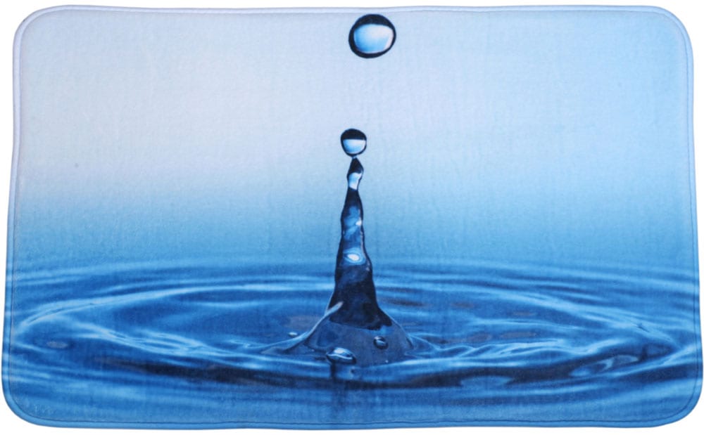 Sanilo Set d'accessoires de salle de bain »Wassertropfen« bestehend aus WC-Sitz, Badteppich, Stöpsel, Seifenspender, WC-Bürste