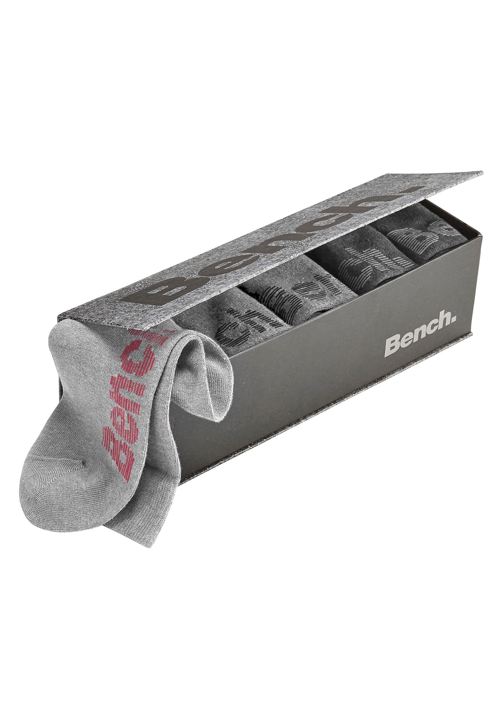 Bench. Socken, (Box, 6 Paar), mit verschiedenfarbigen Logos