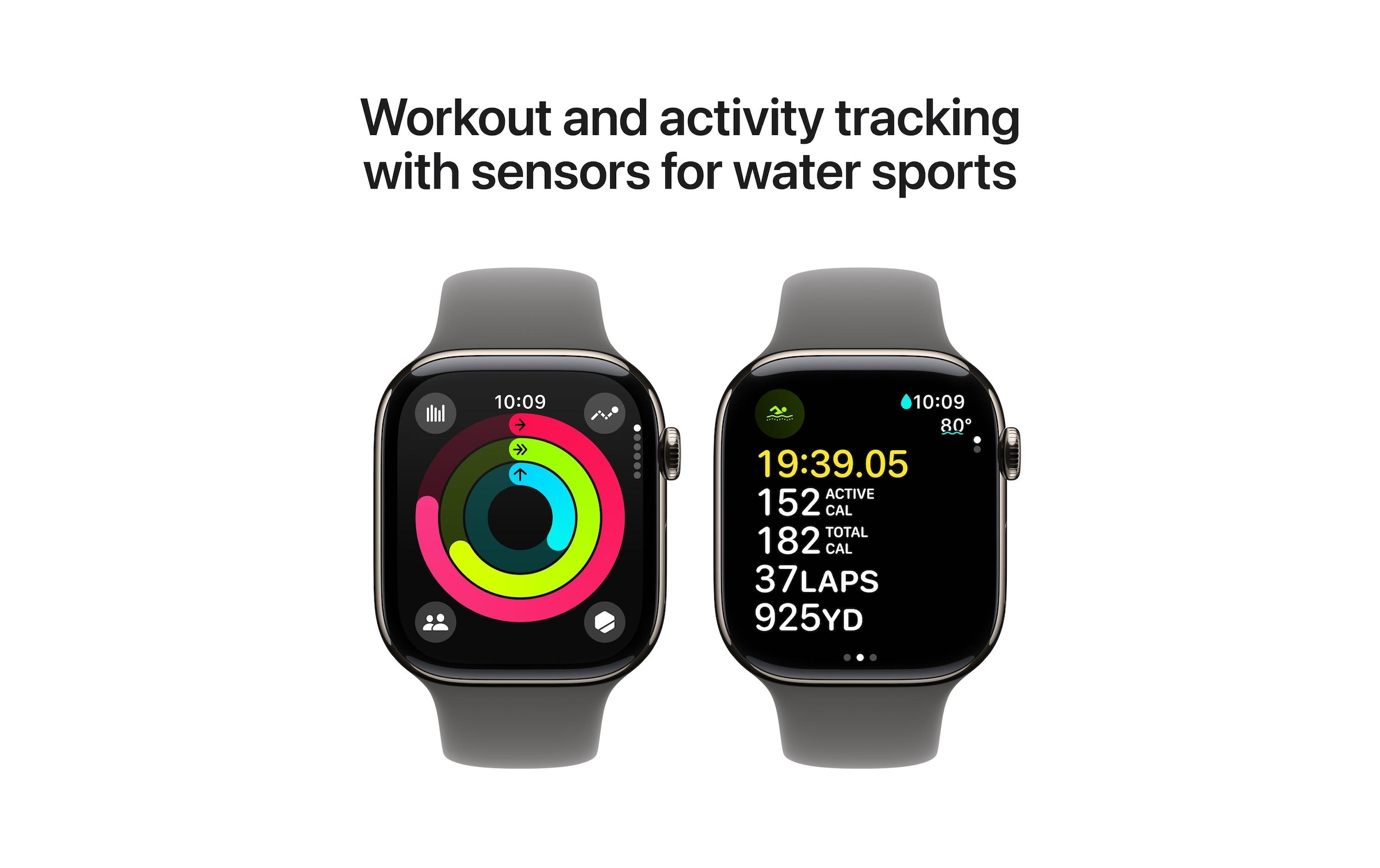 Apple Watch Series 10 Titan, 46 mm, GPS + Cellular, Sport Band M/L, Natur