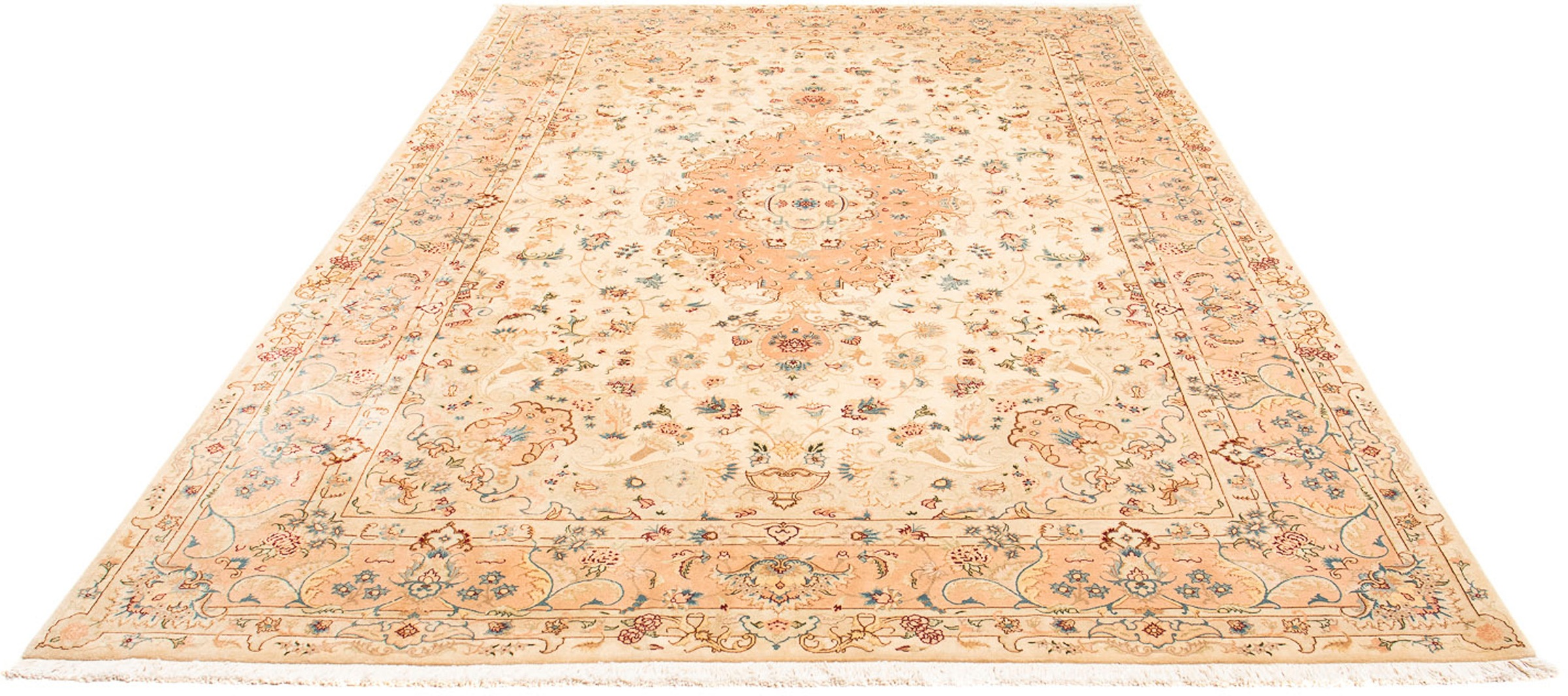 Image of morgenland Orientteppich »Perser - Täbriz - Royal - 303 x 200 cm - beige«, rechteckig, 7 mm Höhe, Wohnzimmer, Handgeknüpft, Einzelstück mit Zertifikat bei Ackermann Versand Schweiz