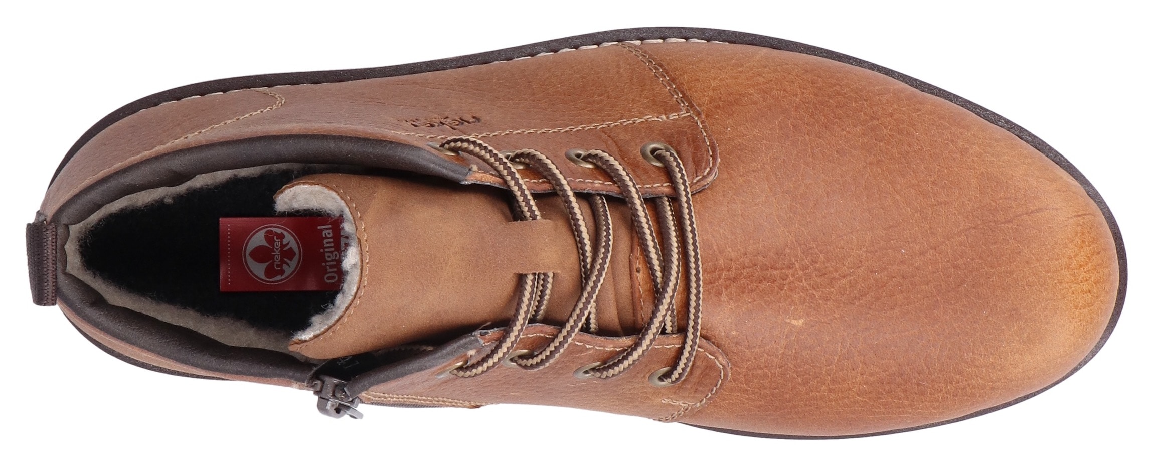 Rieker Winterboots, Schnürboots, Casual-Stiefelette mit Innenreissverschluss, Warmfutter