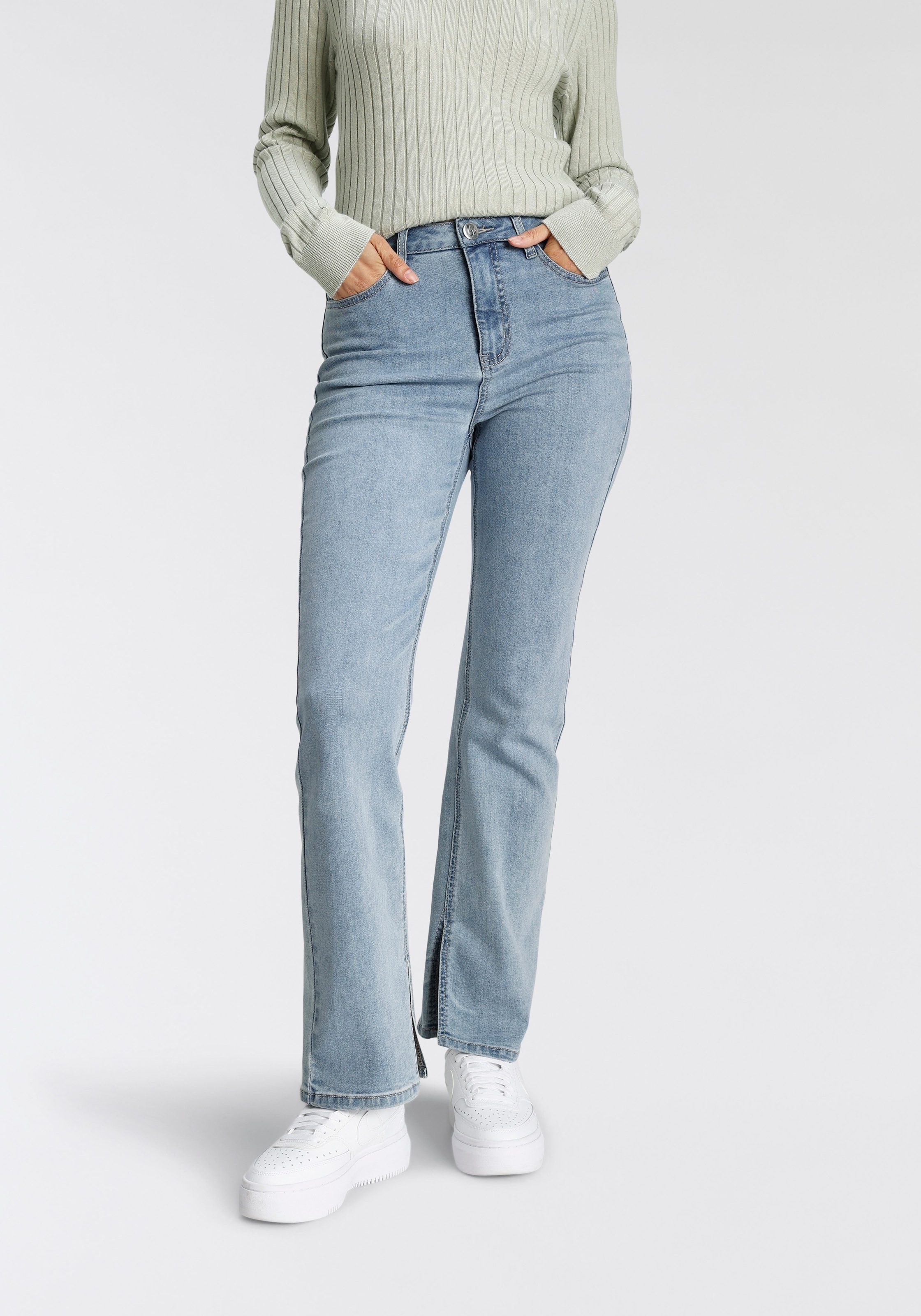 Image of Bruno Banani 5-Pocket-Jeans, Schlitz am Bein NEUE KOLLEKTION bei Ackermann Versand Schweiz