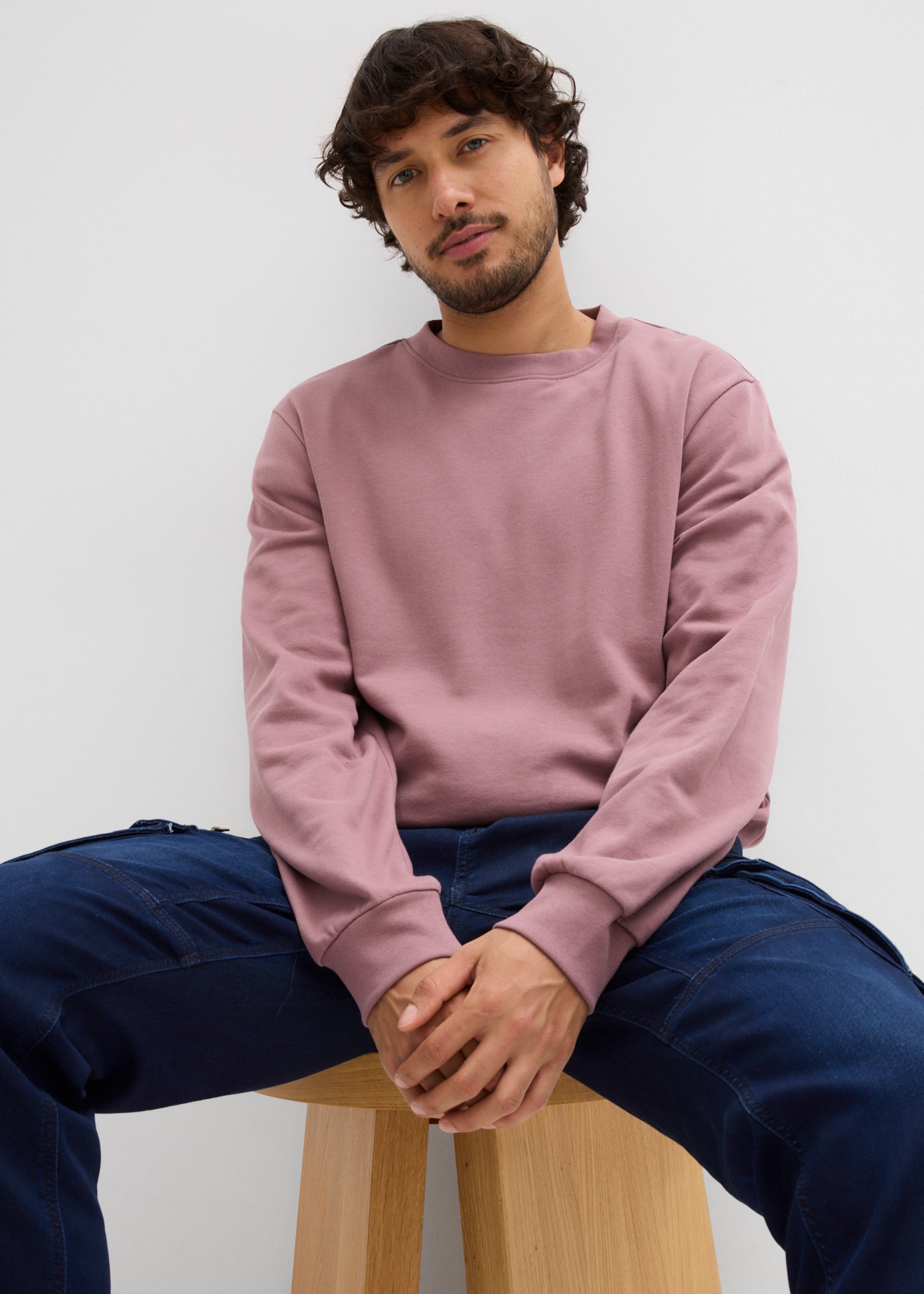 bonprix »Sweatshirt«, mit weich angerauter Innenseite, aus Baumwolle und Polyester, hüftlang

