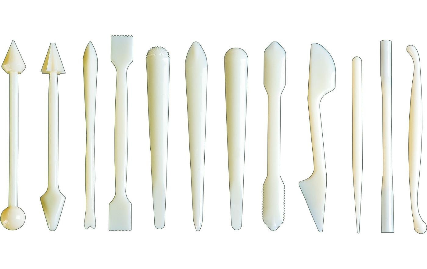 Image of Modellierwerkzeug "Glasur Fond" 12 Stk. tlg.