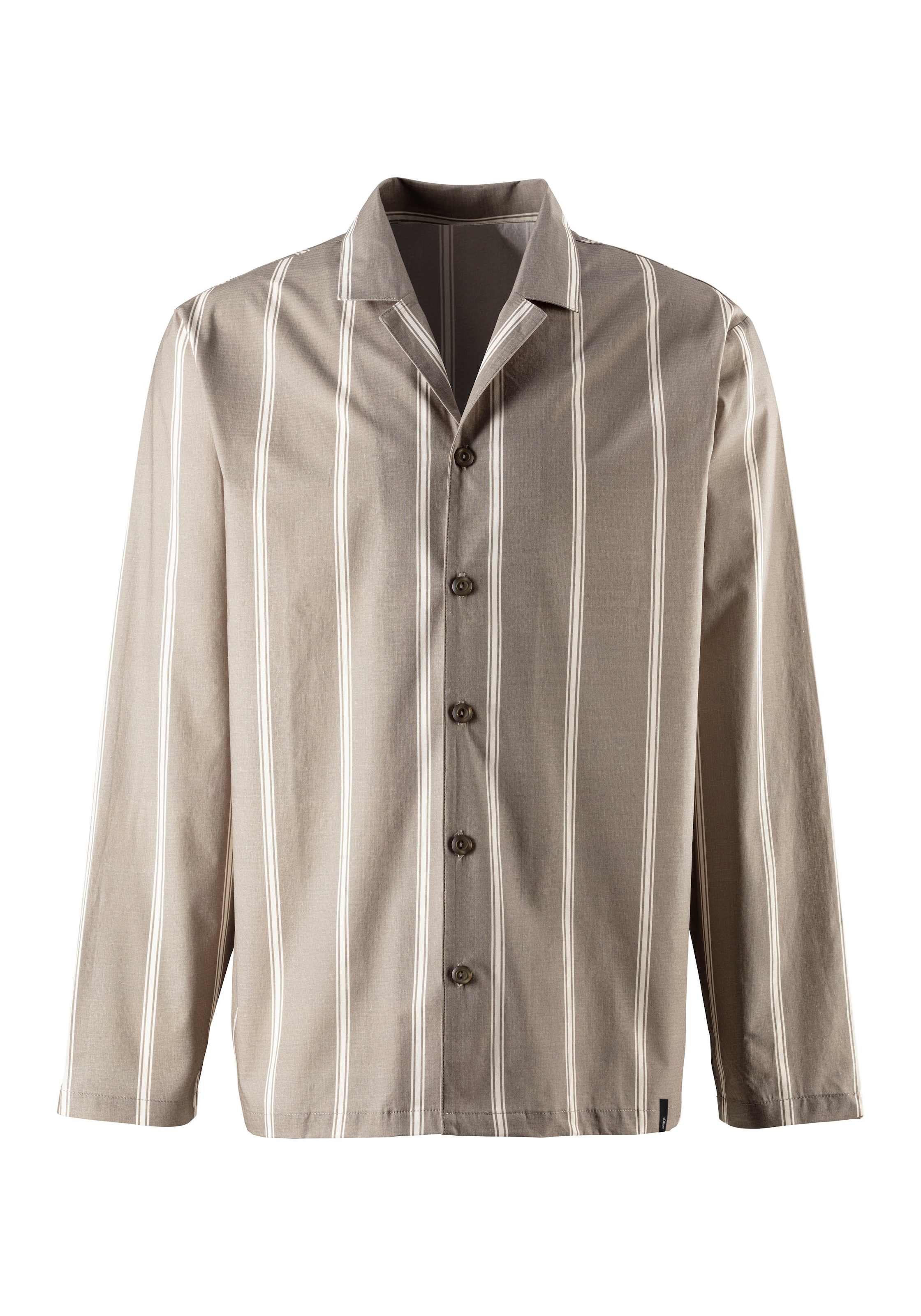 s.Oliver Pyjama 1 Stück, 2 Stk. tlg., Schlafanzug mit Streifen und modischem Reverskragen