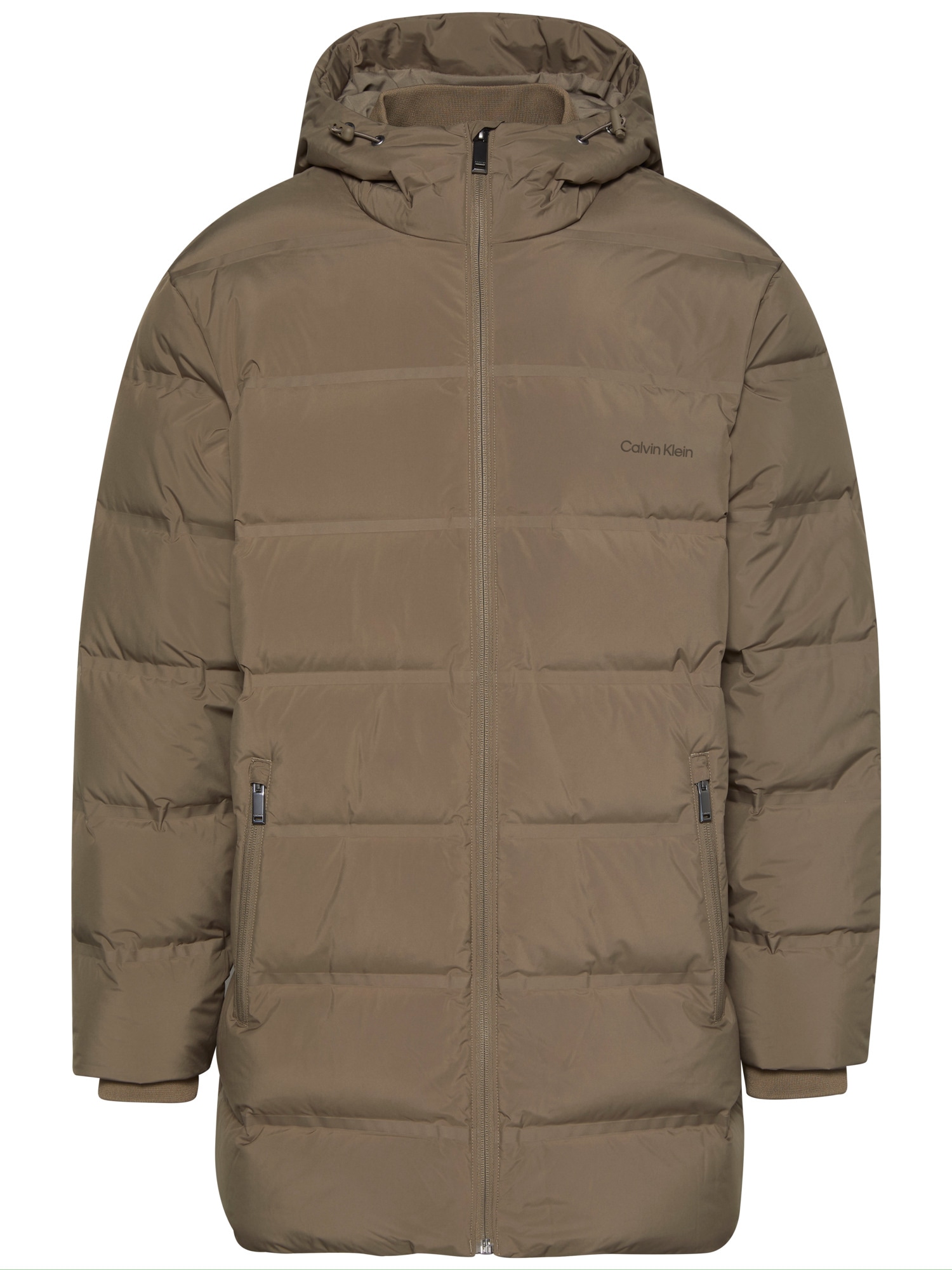 Calvin Klein Steppmantel »LS BONDED CHNNLD LONG HOODED PUF« Mit Rundhalsausschnitt, regular fit