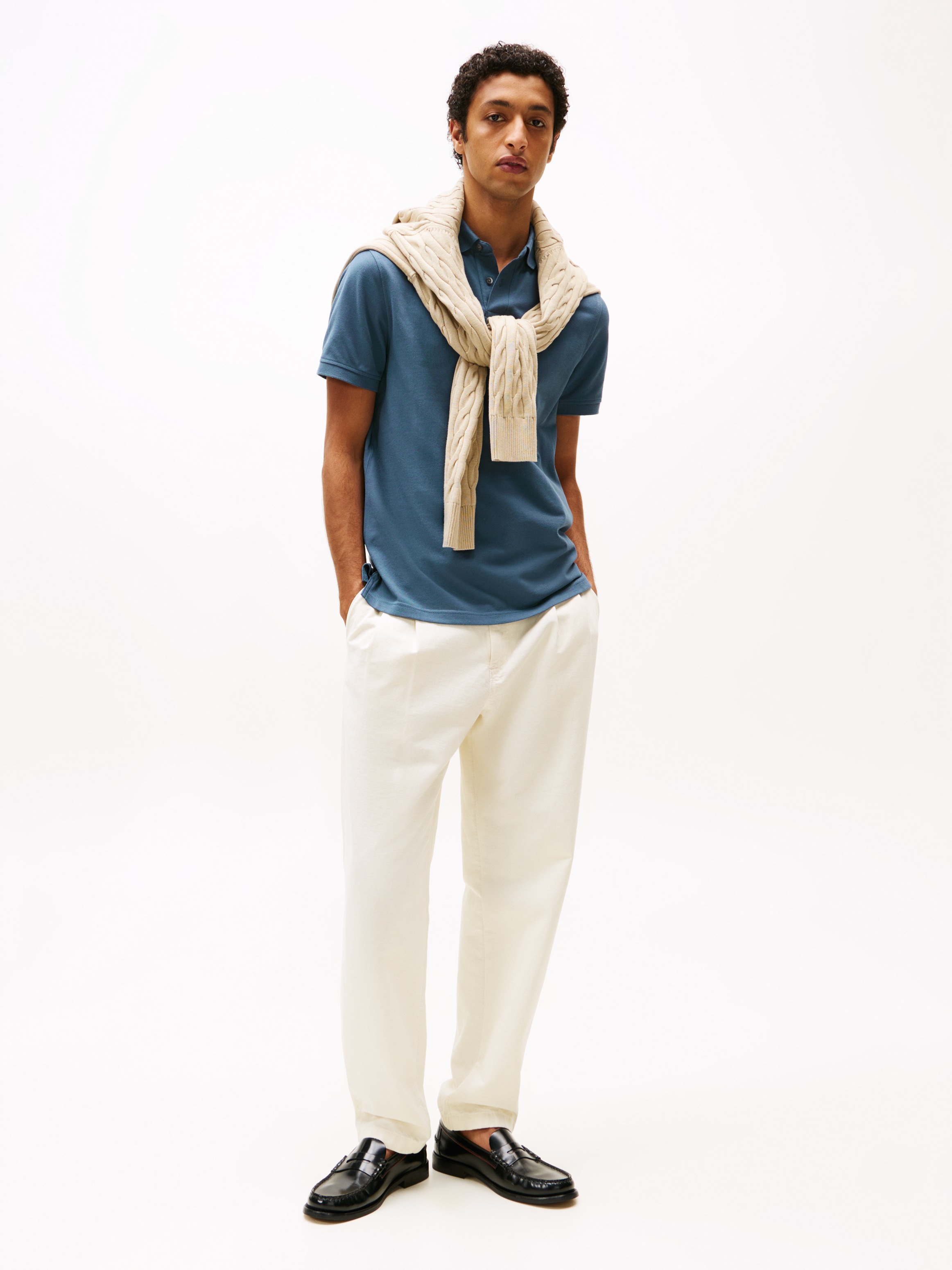 Tommy Hilfiger Polo »1985 REGULAR POLO mit Kontraststreifen und Knopfleiste« unifarben, sportlich, regular fit, Baumwollmix, Polokragen