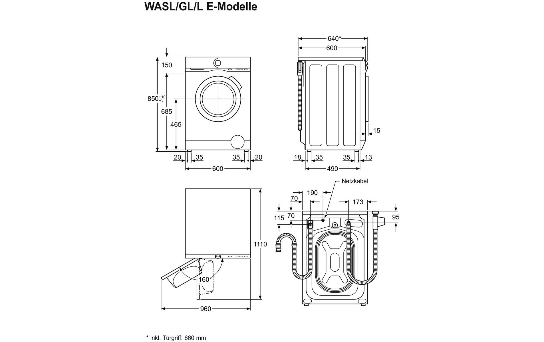 Electrolux Waschmaschine »WAGL2E300 C«, 9 kg, 1600 U/min