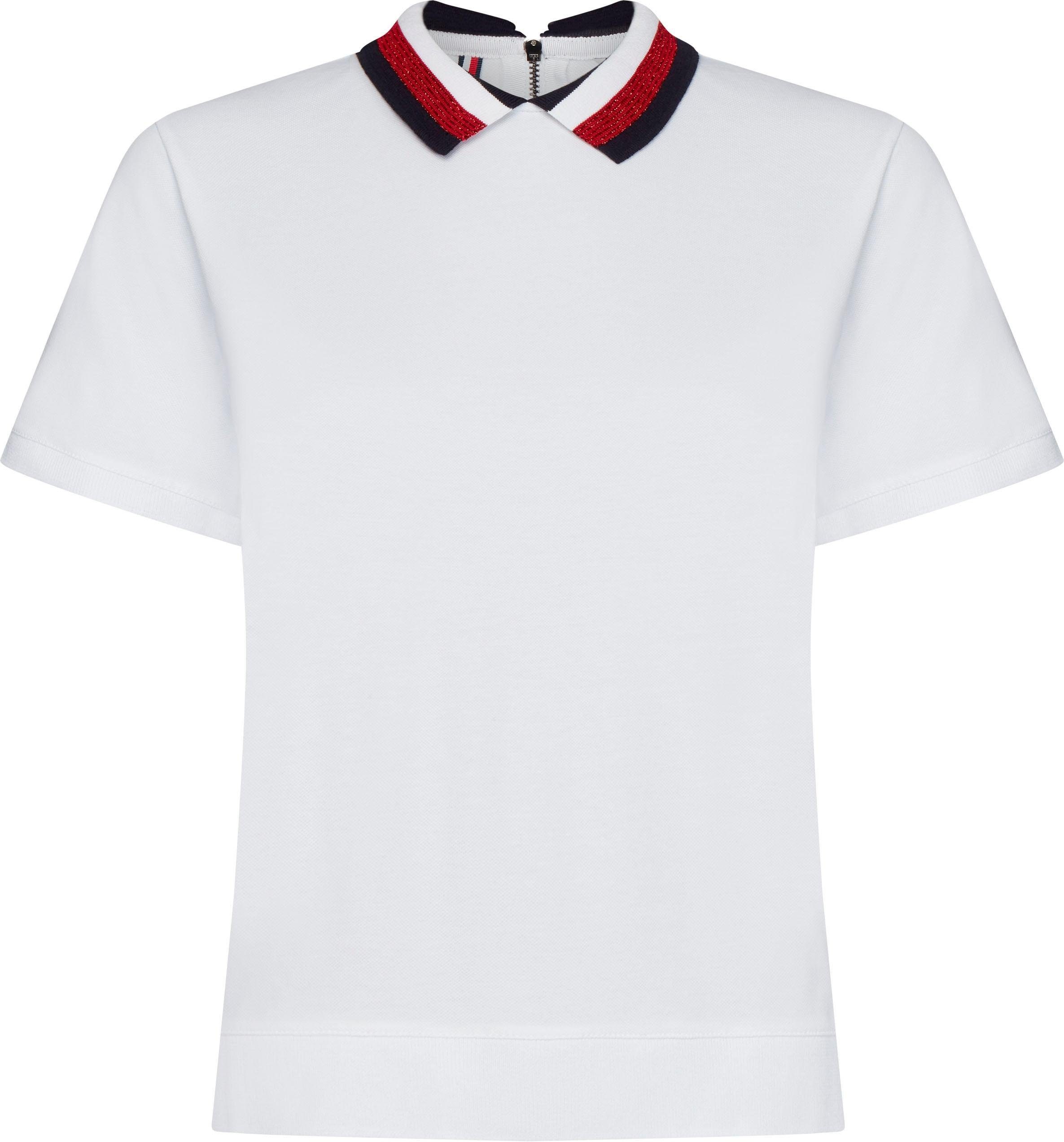 Image of Tommy Hilfiger Poloshirt »ABBY RELAXED POLO SS«, Mit glitzerndem Kontrastbesatz bei Ackermann Versand Schweiz