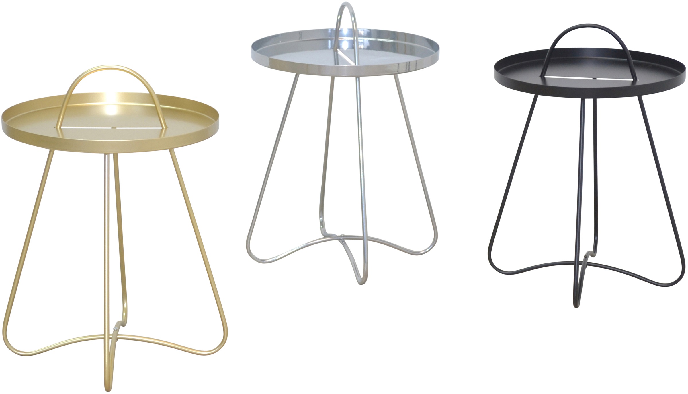 HOFMANN LIVING AND MORE Beistelltisch Metallplatte