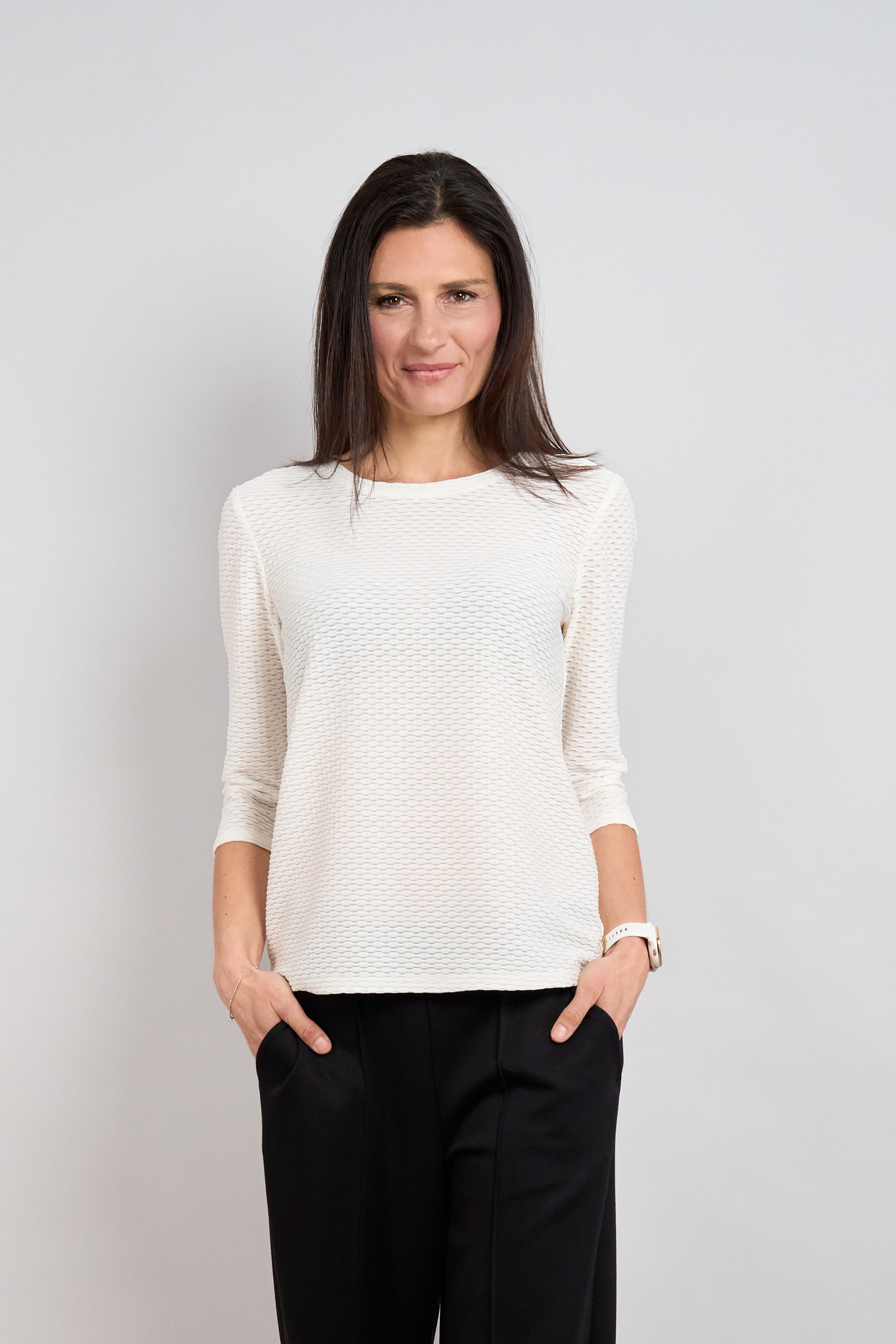 Image of Seidel Moden 3/4-Arm-Shirt Shirt mit Struktur - Viskose/Stretch - MADE IN GERMANY