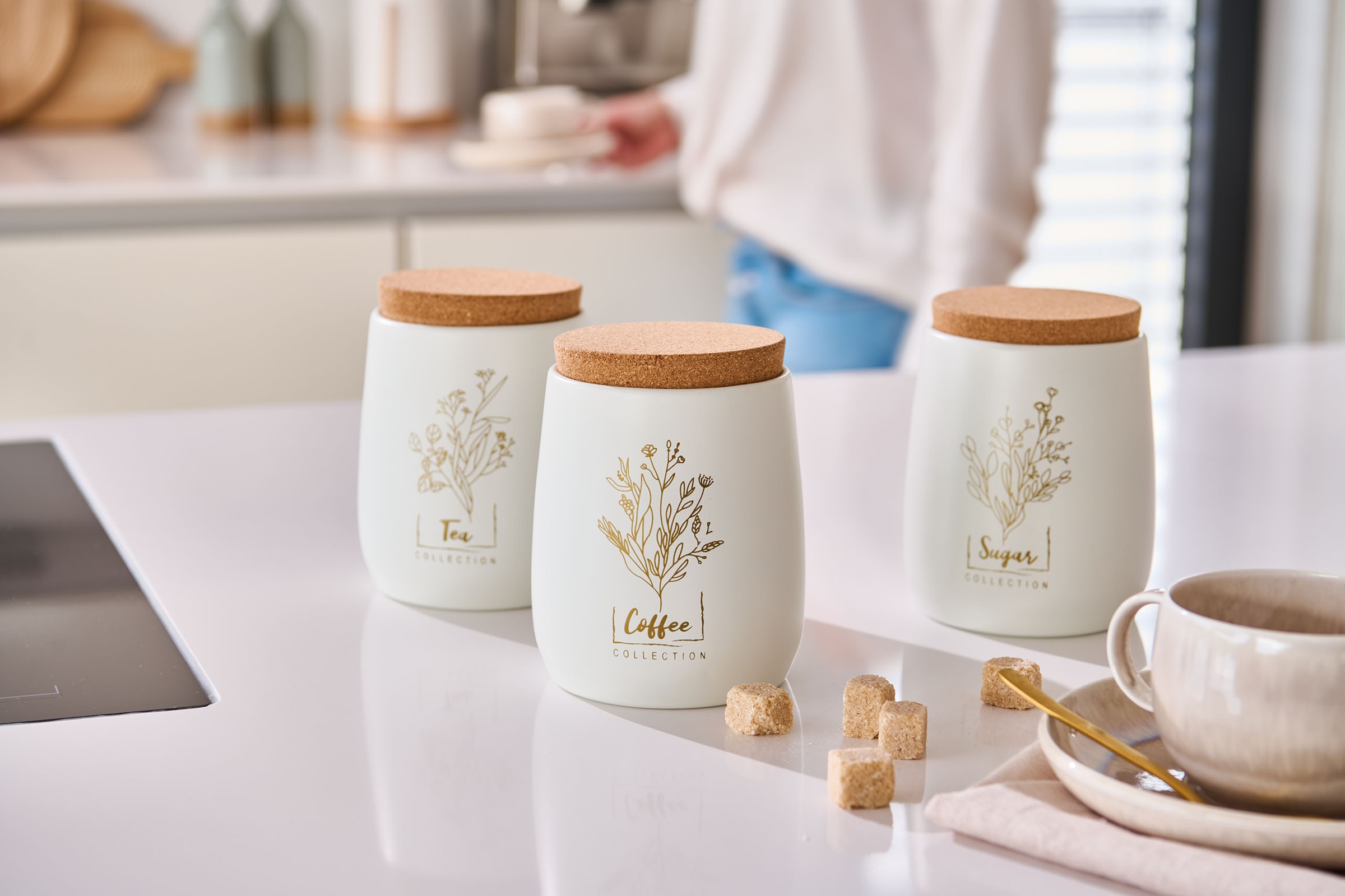 Zeller Present Vorratsdose »Flowers« Set, 3 Stk. tlg. leichten Vintage-Charme