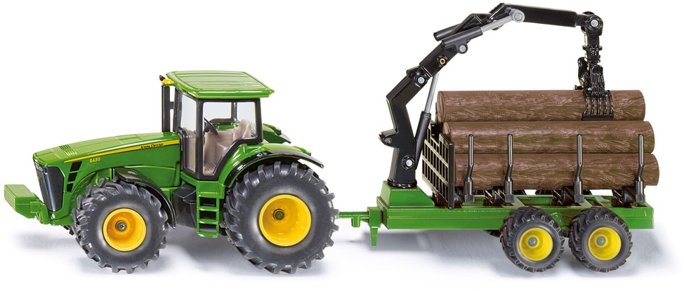 Spielzeug-Traktor »SIKU Farmer, John Deere 8430 mit Forstanhänger (1954)«