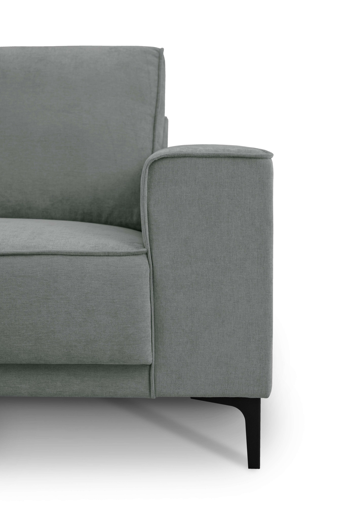 Places of Style Ecksofa »Polsterecke Oland, Struktur, Flachgewebe, Luxus-Microfaser, Boucle«, L-Form, 280 cm, Wellenunterfederung, Skandi-Design, Metallfüsse