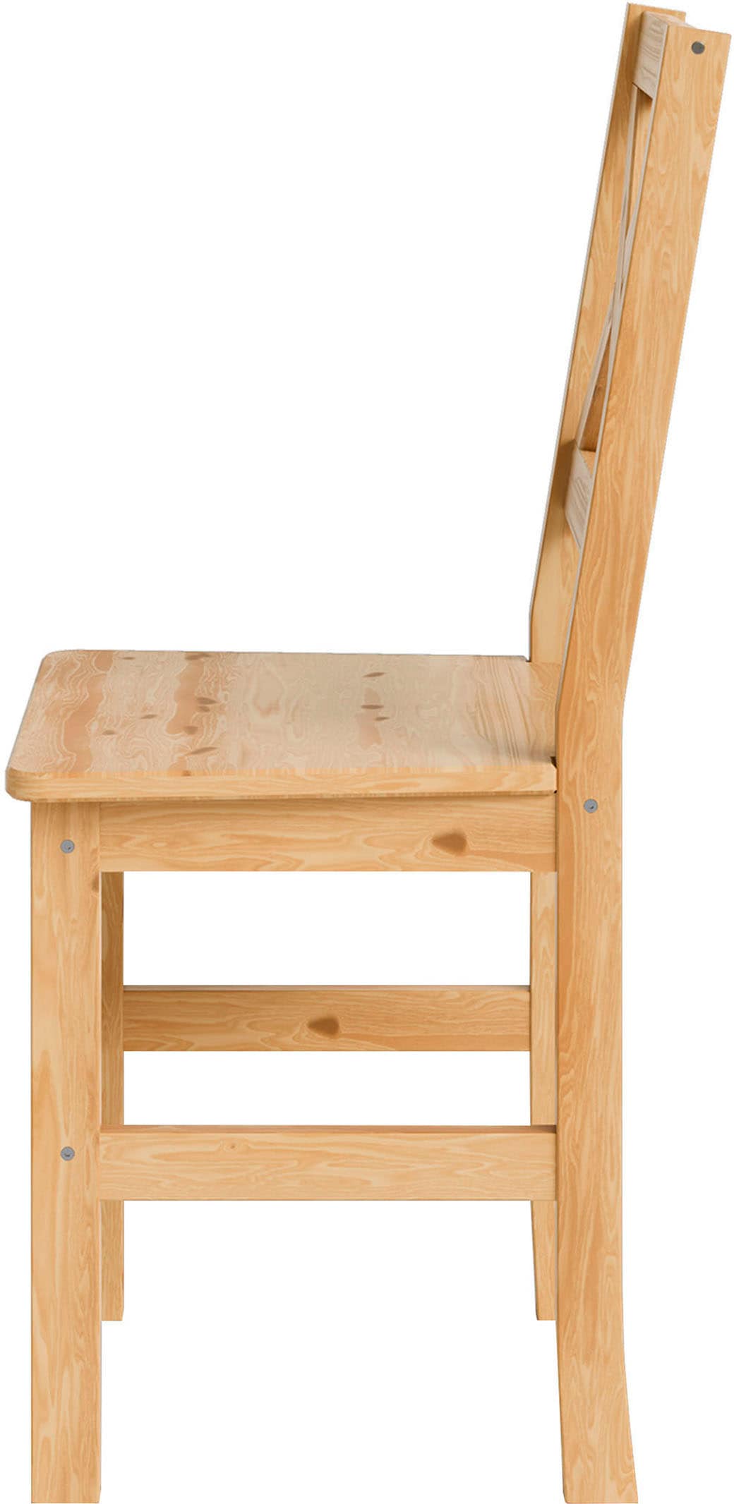 Home affaire 4-Fussstuhl »Malmö«, (Set), 4 St., Holzstuhl Kiefer Massivholz naturfarbig, erhältich als 2er und 4er-Set