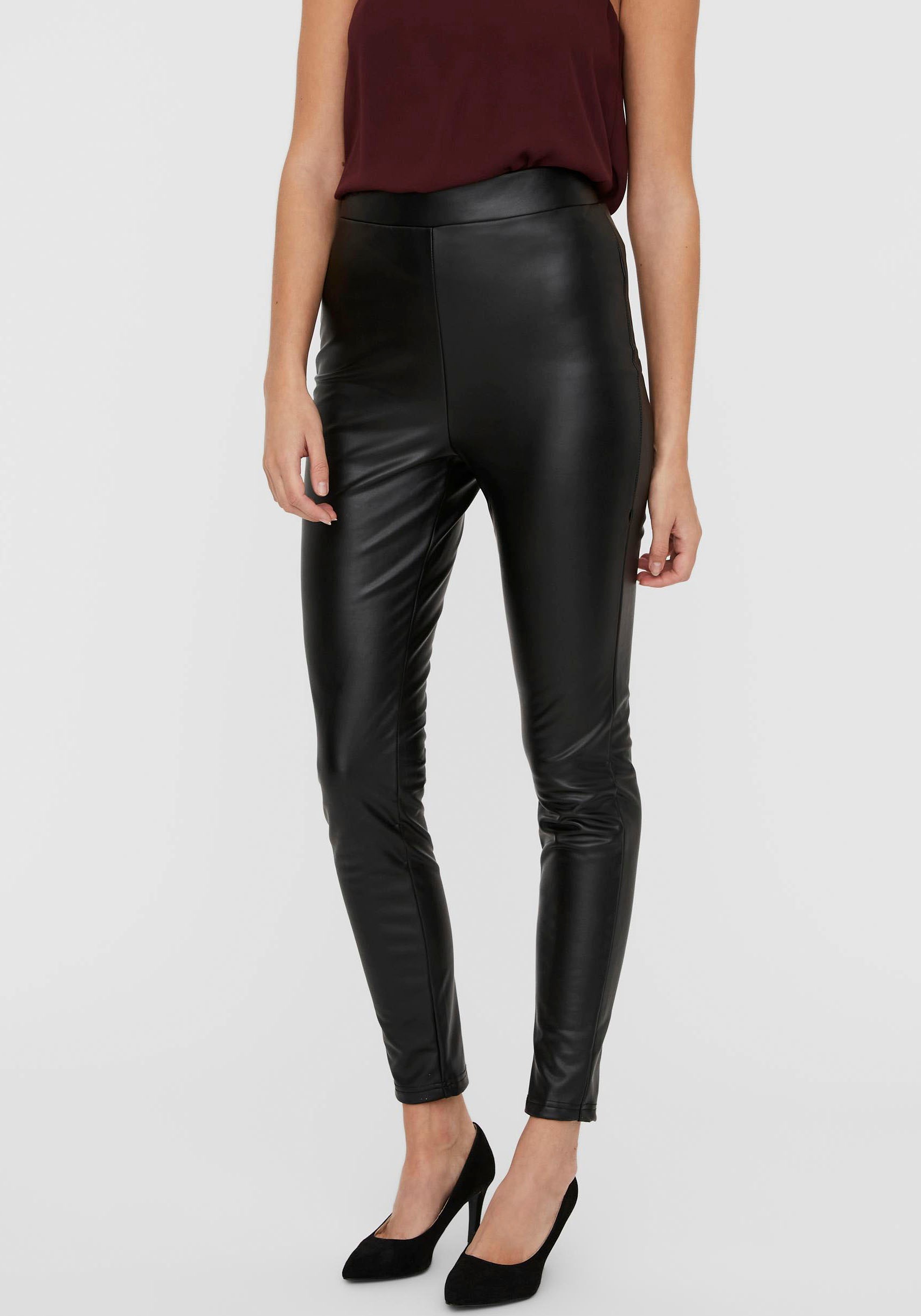 Image of Vero Moda Lederimitathose »VMGAYA MR COATED FLEECE LEGGING« bei Ackermann Versand Schweiz