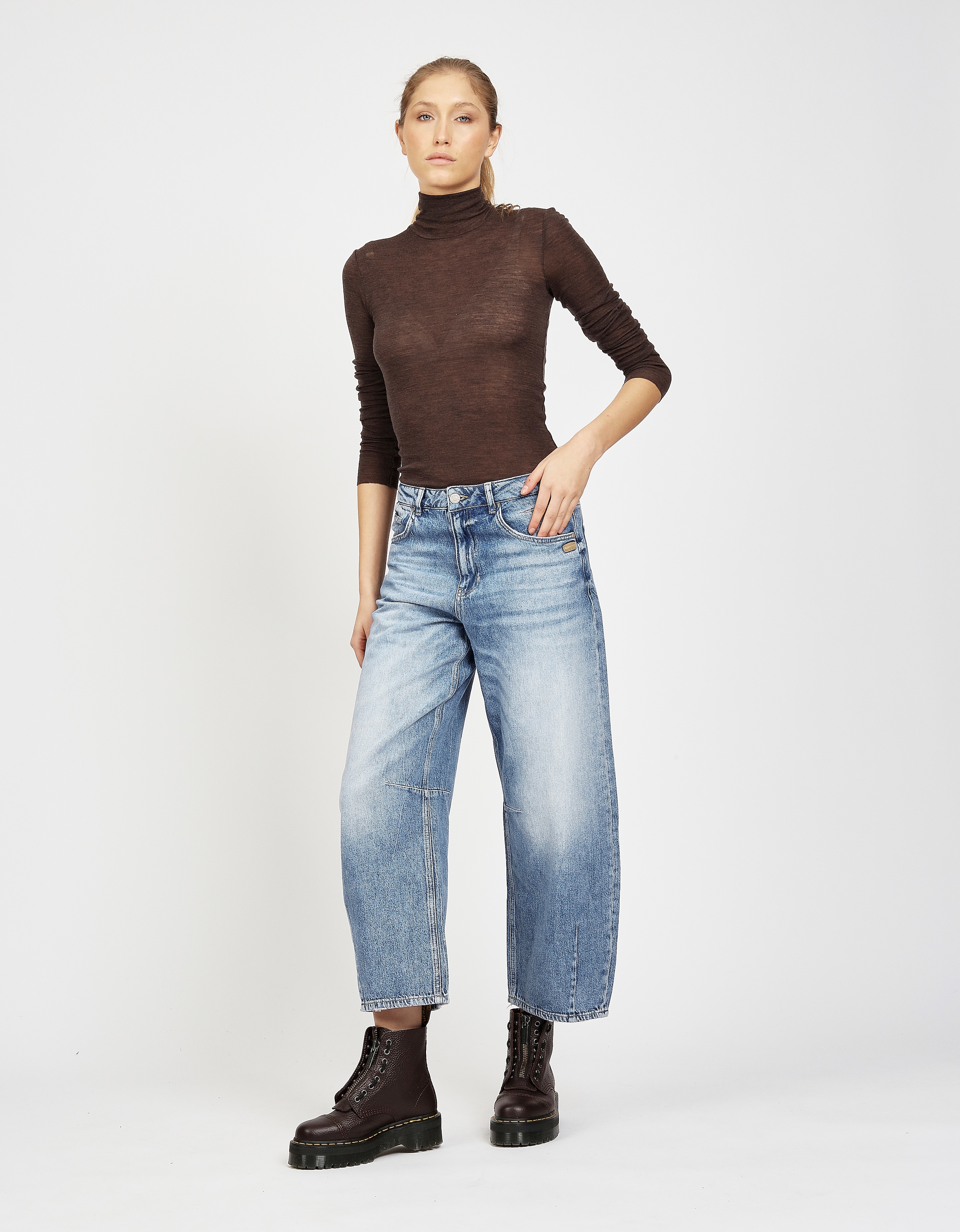 GANG 5-Pocket-Jeans »94SARINA«, mit Abnähern an Knie und Saum