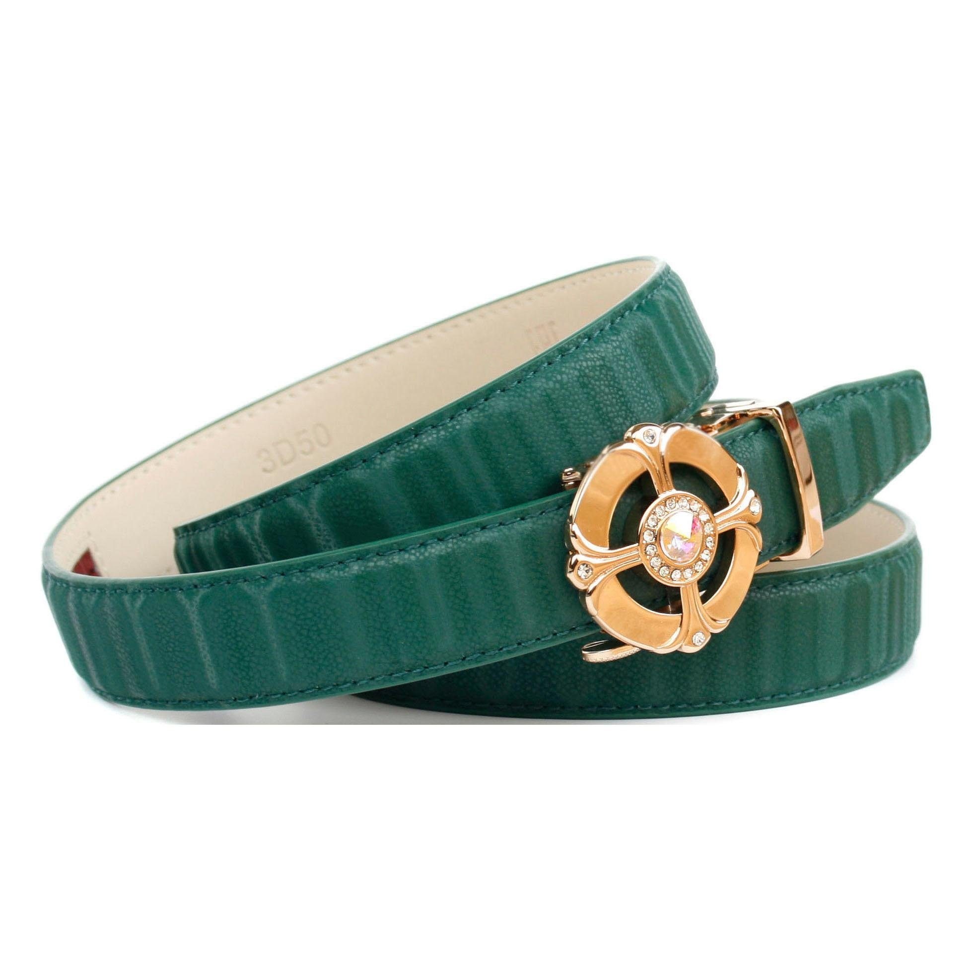 Image of Anthoni Crown Ledergürtel, Gürtel aus innovativem Leder in 3D-Optik in grün bei Ackermann Versand Schweiz