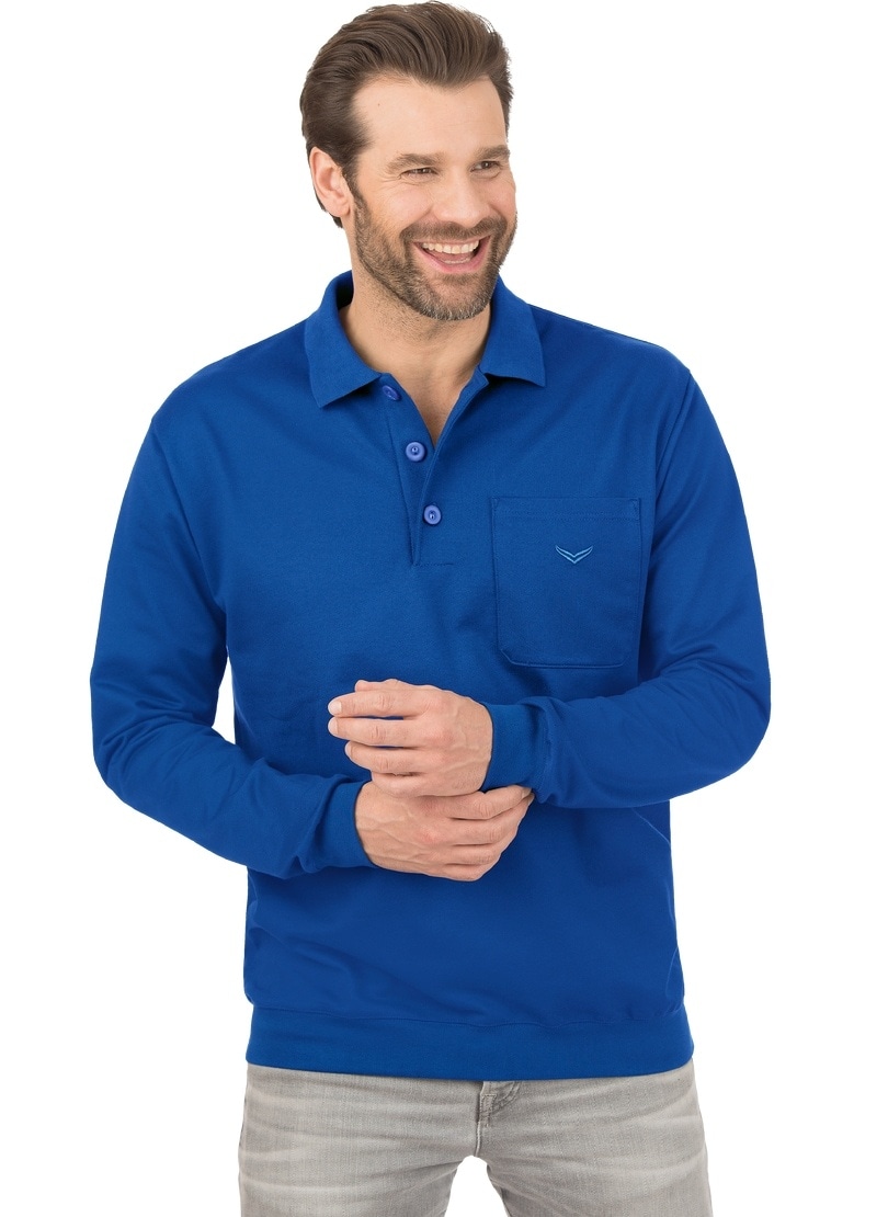 versandkostenfrei »TRIGEMA Polo Sweatshirt auf Langarm Trigema aus Sweat-Qualität«