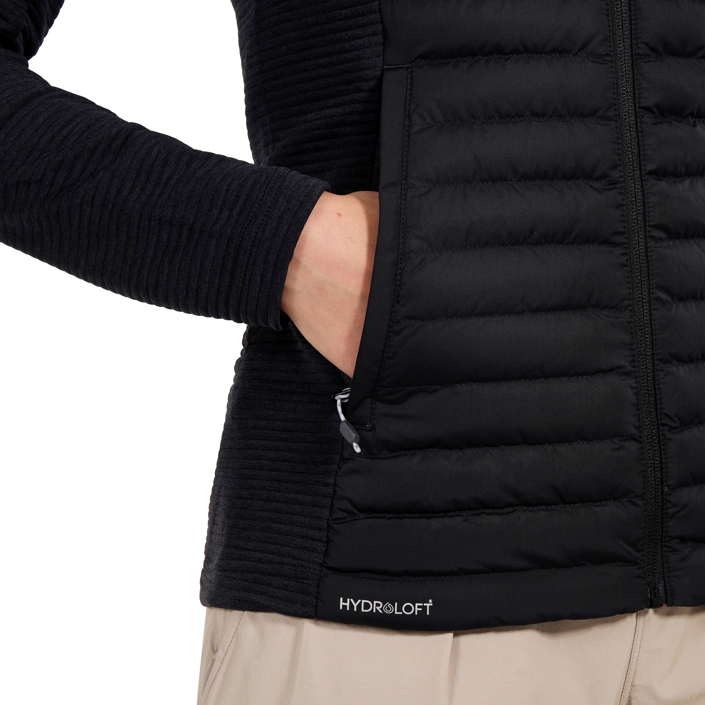 Berghaus Veste hybride »NULA HYBRID JACKET« avec capuche Hydroloft® Isolierung, Strickfleece-Einsätze, leicht verstaubar
