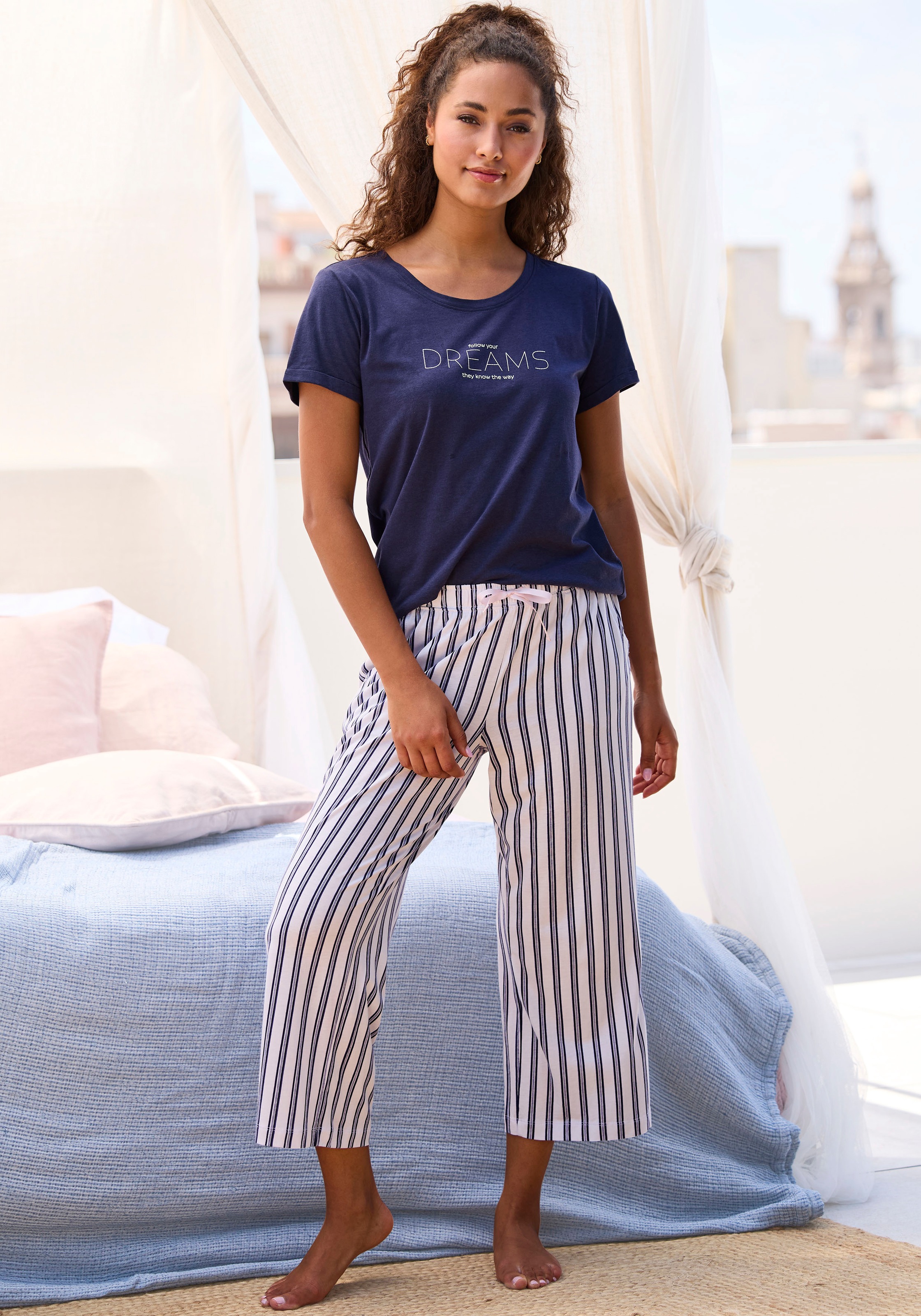 Image of s.Oliver Pyjamaoberteil mit Frontdruck
