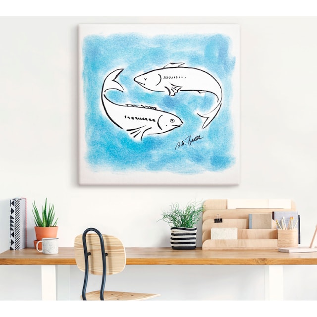 Artland Wandbild »Serie Sternzeichen Fische«, Sternzeichen, (1 St.), als  Leinwandbild, Wandaufkleber oder Poster in versch. Grössen jetzt kaufen