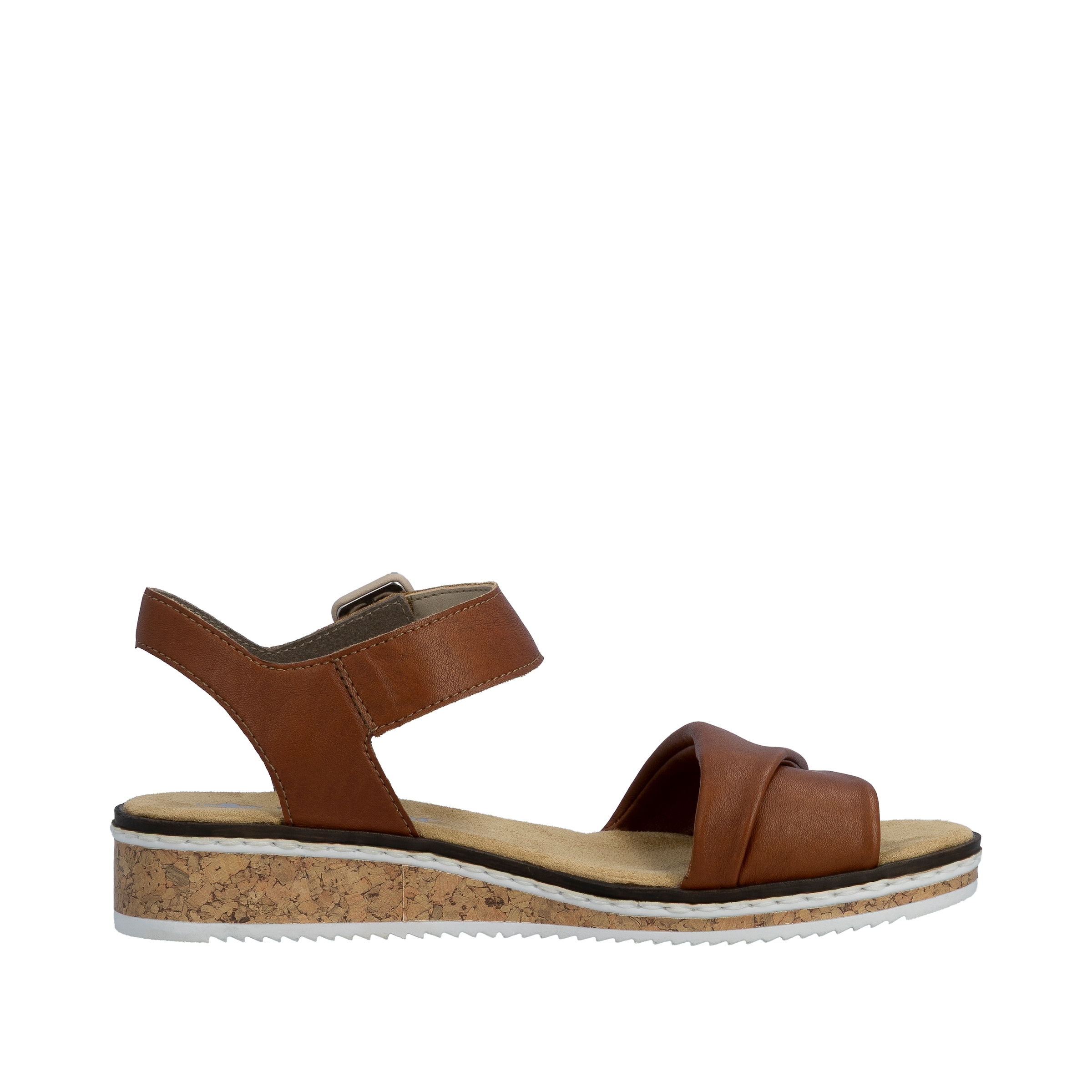 Rieker Sandales  sandale compensée, chaussure d'été, chaussure de vacances avec bride auto-agrippante