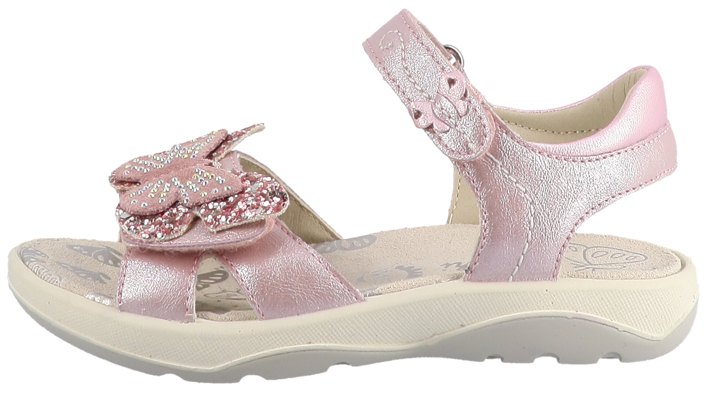 Lurchi Sandale »Farfalla«  , chaussure à scratch avec strass, gabarit de taille à télécharger